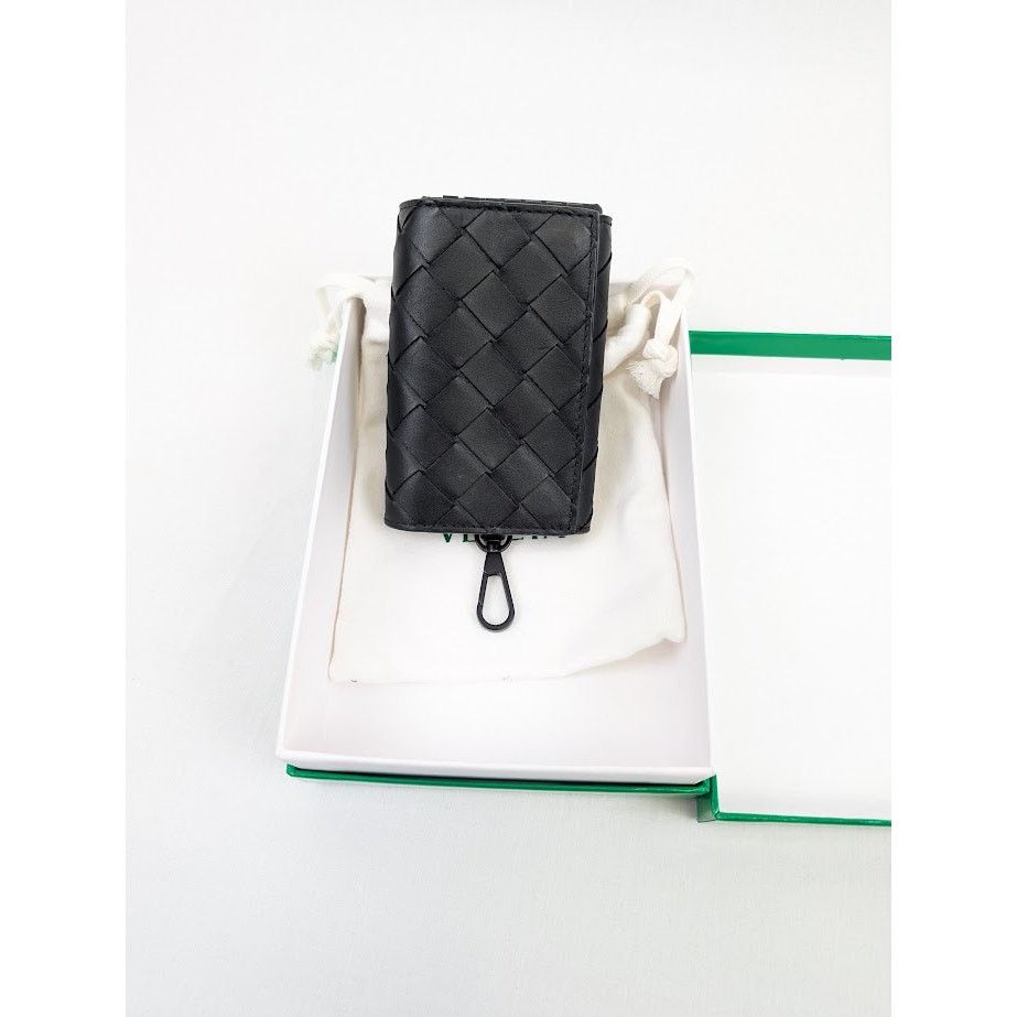 Bottega Veneta o1rshd1 Size: OS / Intreccio Light Calf Key Chain In Nero Size ONE SIZE - 15 Thumbnail