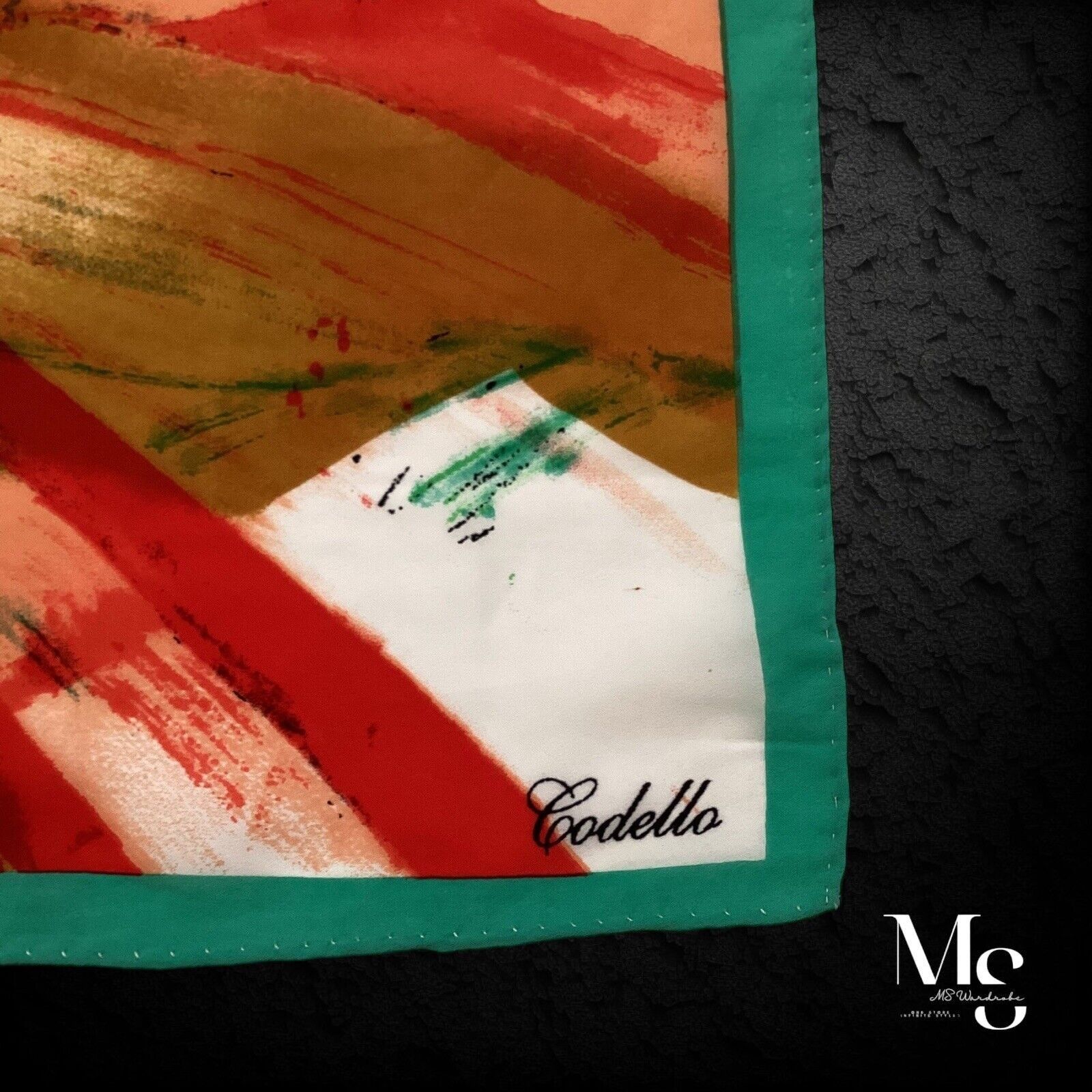 Other CODELLO Multicolor Art Print Silk Scarf 35.5" - 34.5´´ EX CO Size ONE SIZE - 3 Thumbnail
