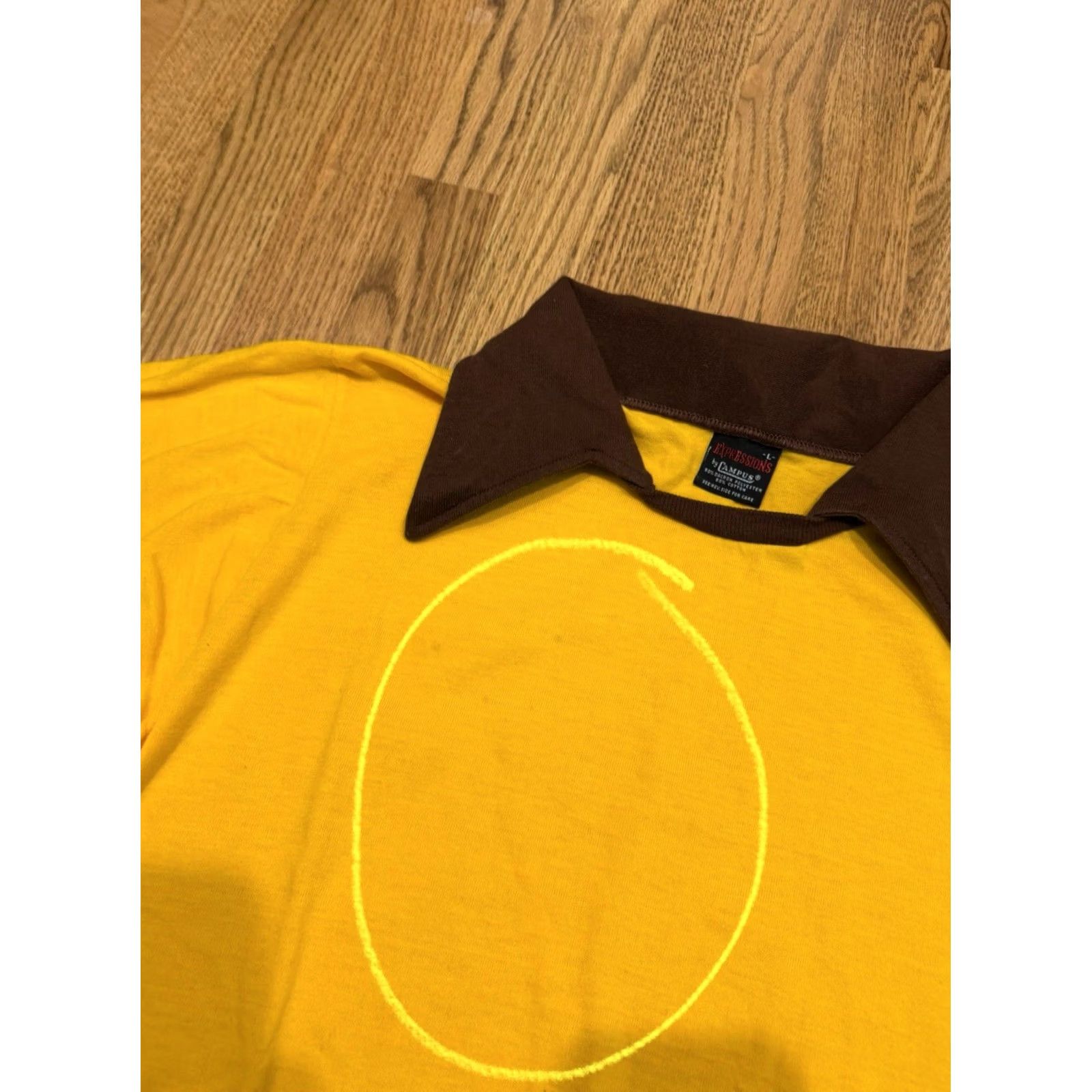 Vintage VINTAGE Campus Shirt Mens L Yellow Expressions Polo Men Poly Cotton Blend Vtg Size US L / EU 52-54 / 3 - 2 Thumbnail