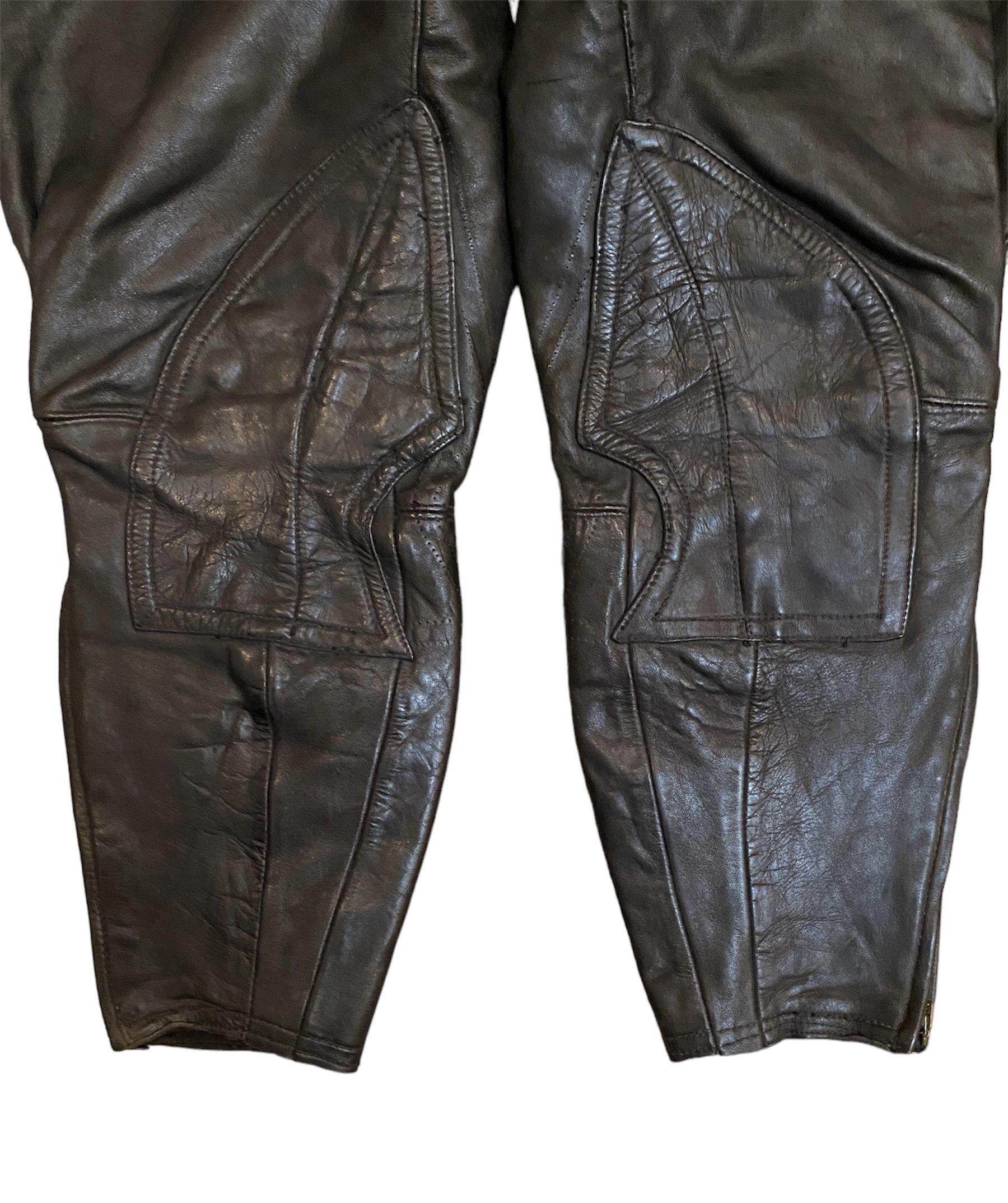 Vintage Rare 40s German WWII Era Horsehide Rider Leather Breeches Size US 31 - 4 Thumbnail