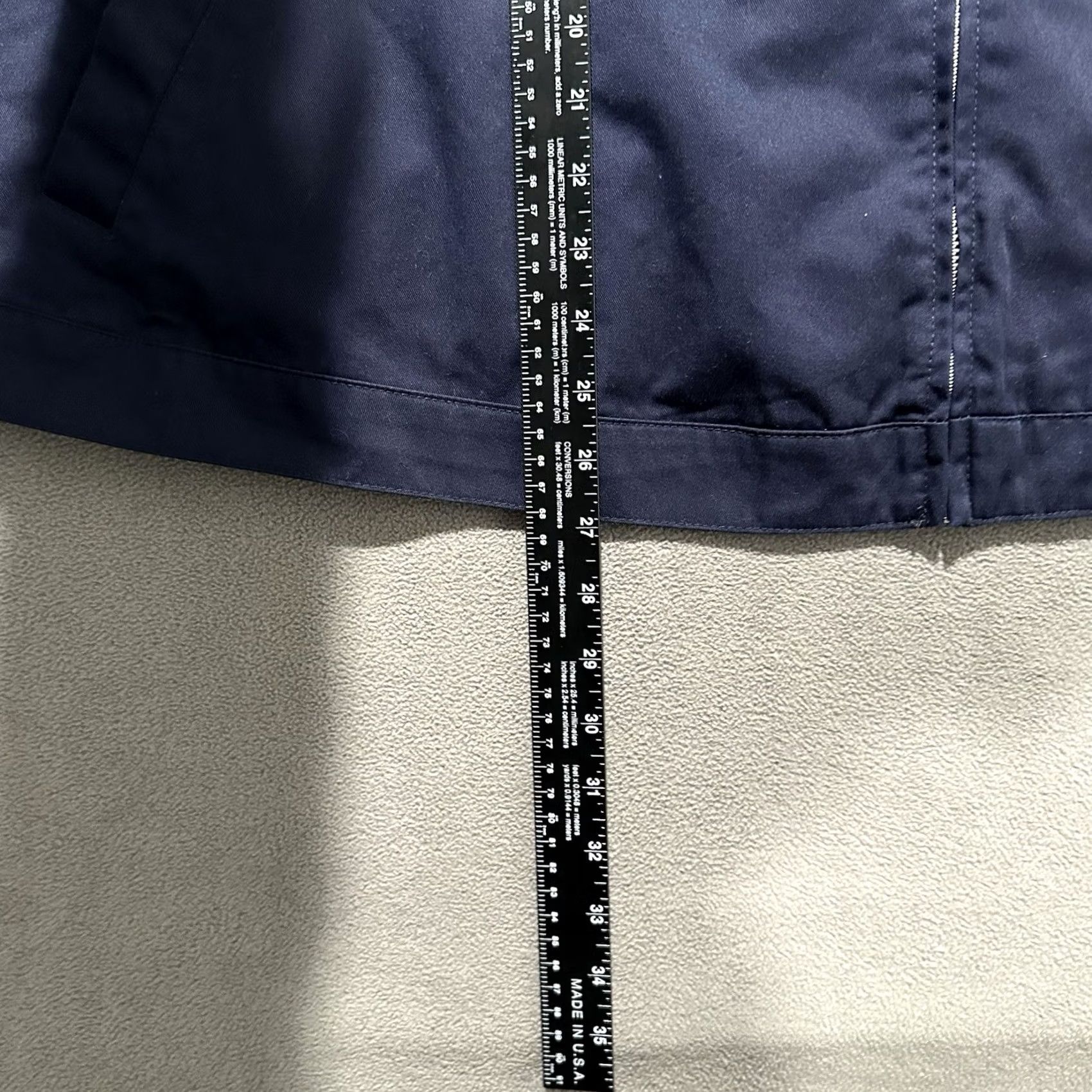 H&M Divided By H&M Twill Jacket Womens 4XL Navy Blue Full Zip Workwear Midweight GUC Size XXL / US 16-18 / IT 52-54 - 8 Thumbnail