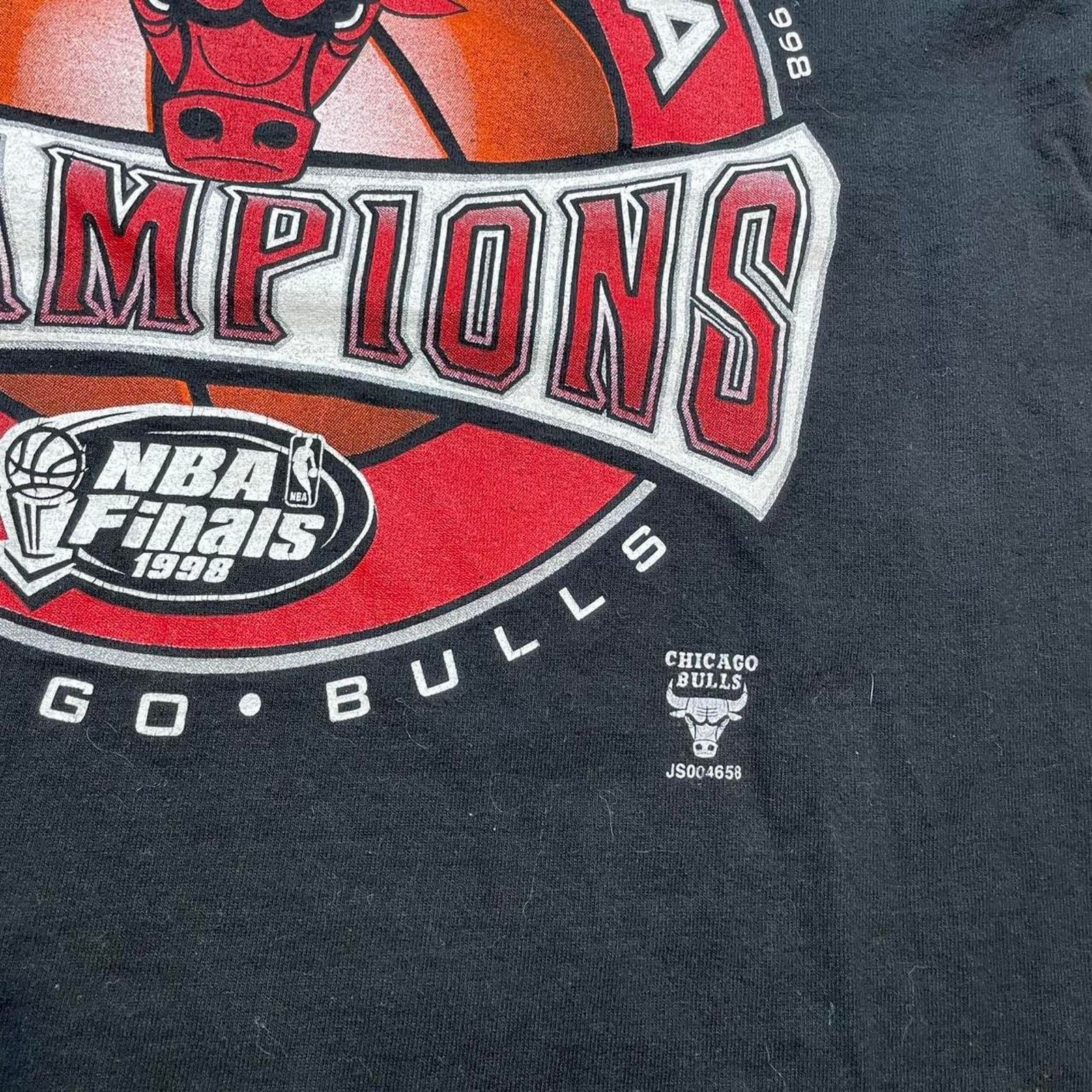NBA 90s Chicago Bulls 1998 NBA Finals Champions black t-shirt M Size US M / EU 48-50 / 2 - 2 Thumbnail