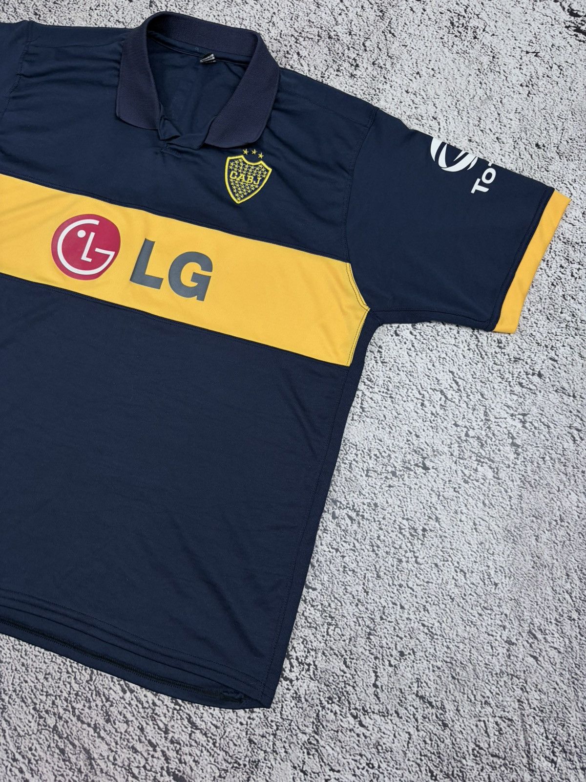 Japanese Brand Vtg Boca Juniors 2010 LG Soccer Jersey Polo Bloke Core Size US XL / EU 56 / 4 - 3 Thumbnail