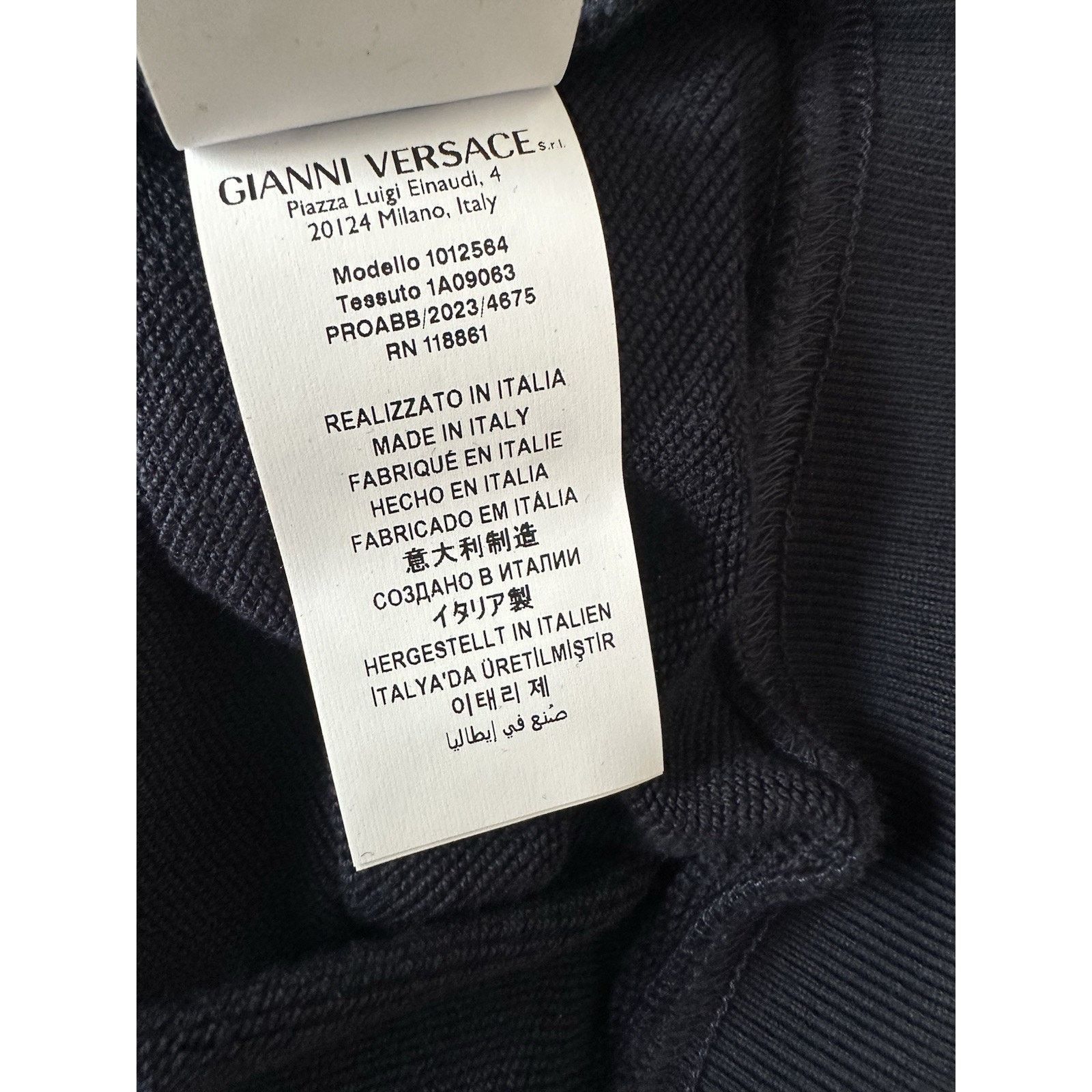 Versace Versace Embroidered Blue Sweatshirt with Hoodie XL 1012564 Size US XL / EU 56 / 4 - 9 Thumbnail