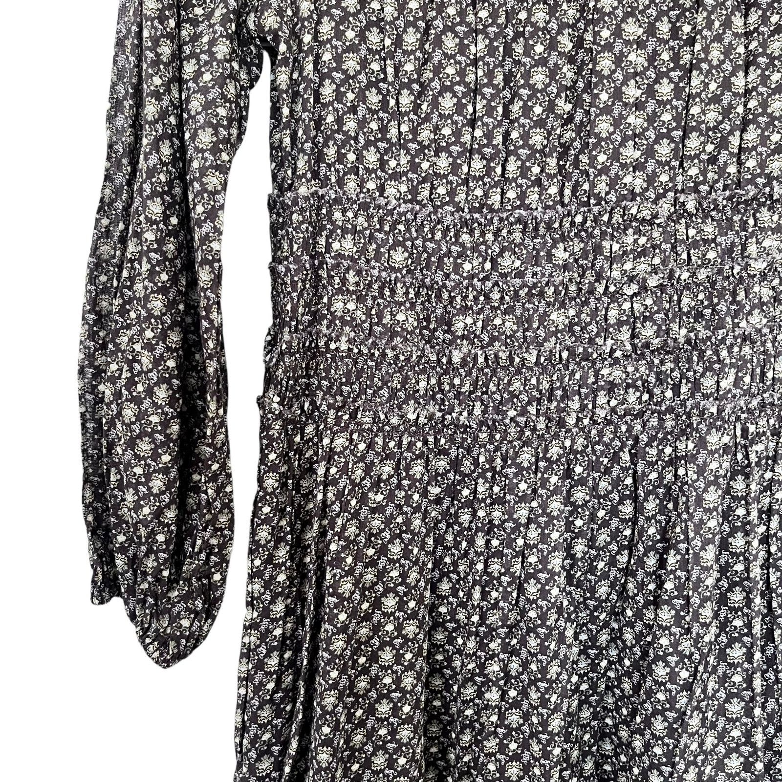 Rebecca Taylor Rebecca Taylor Feather Fleur Smocked Floral Midi Dress Size S / US 4 / IT 40 - 8 Thumbnail