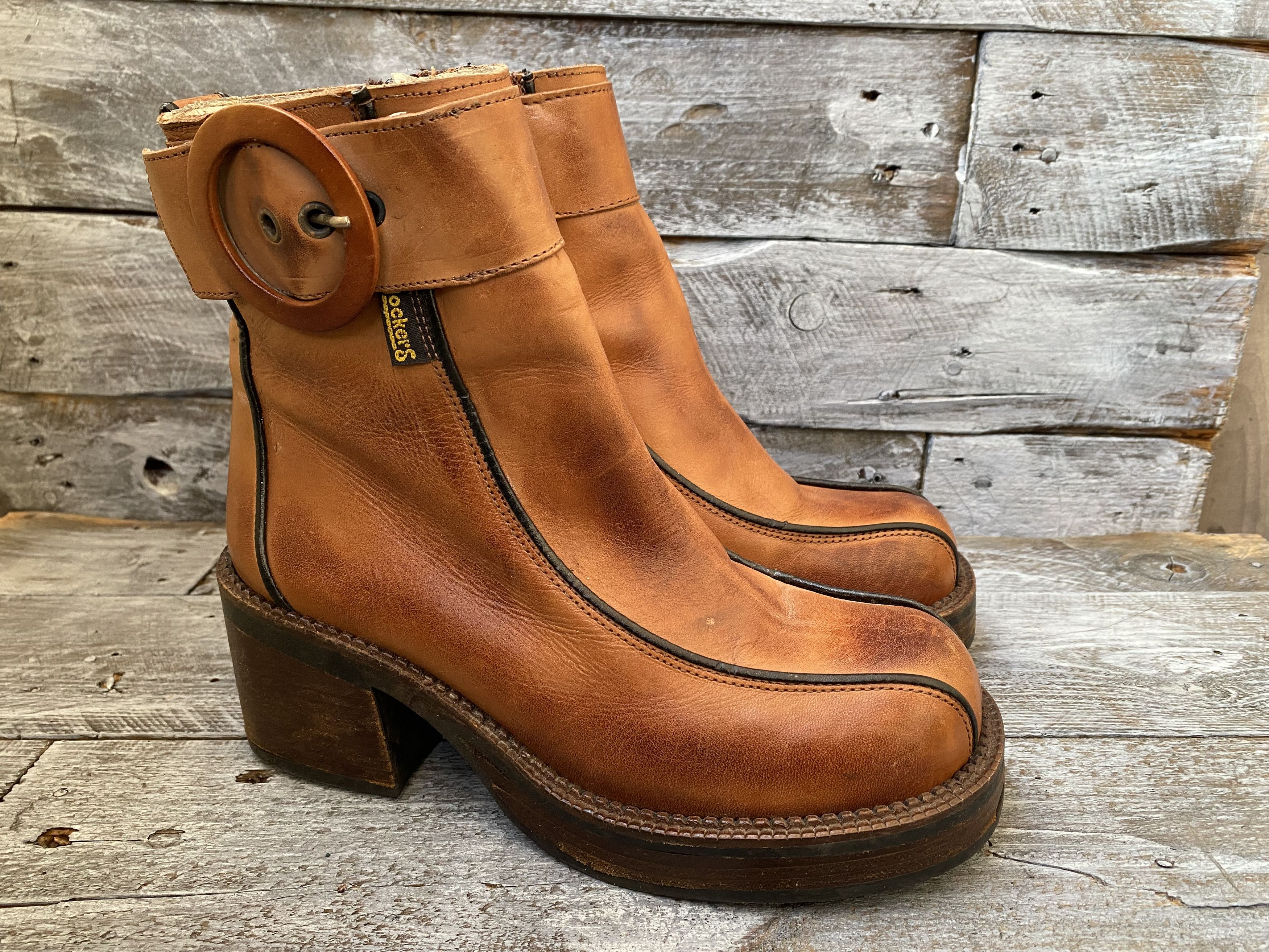 Dockers × Vintage Vintage, Dockers Y2k brown leather boots sz38 Size US 7.5 / IT 37.5 - 8 Thumbnail