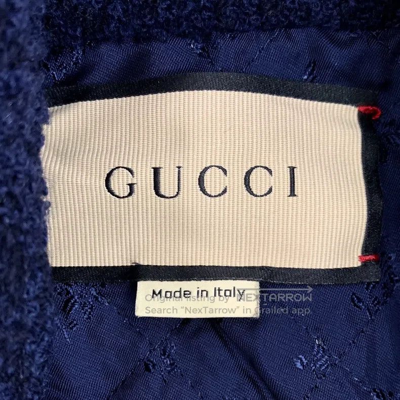 Gucci Gucci Dark blue wool lapel single-breasted long-sleeved tw Size XS / US 0-2 / IT 36-38 - 6 Thumbnail
