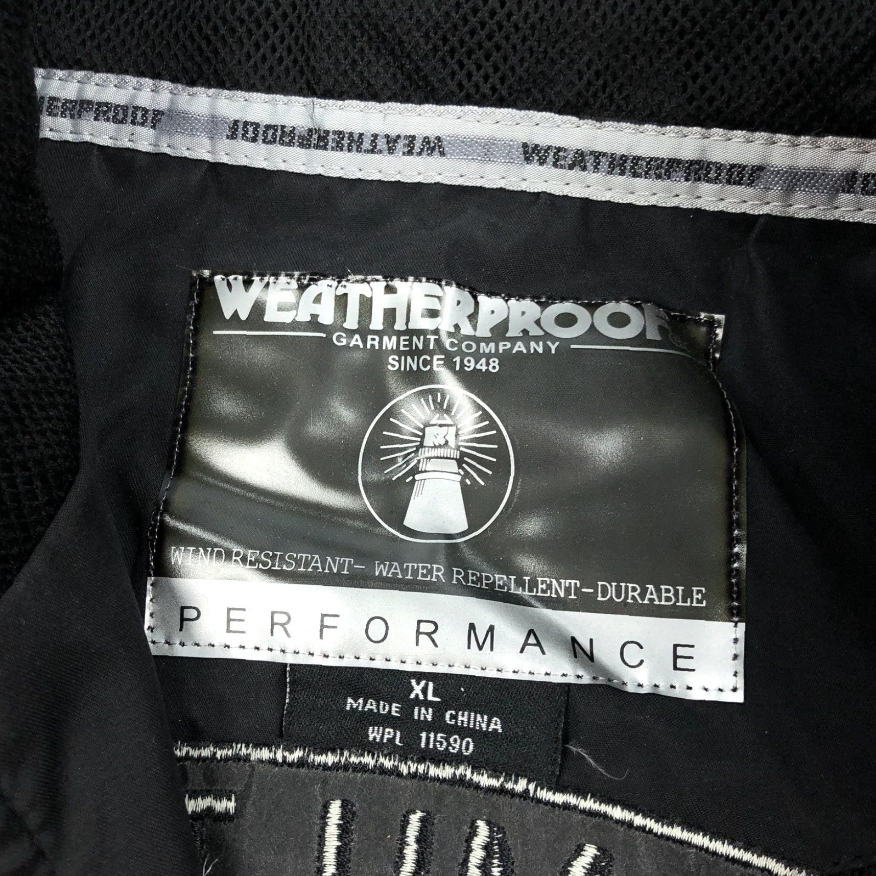 Weatherproof VINTAGE Weatherproof Jacket Windbreaker XL Mens Black Quarter-Zip Mock Neck Logo Aviation Corporate Weatherproof SkyWest United Way Size US XL / EU 56 / 4 - 5 Thumbnail