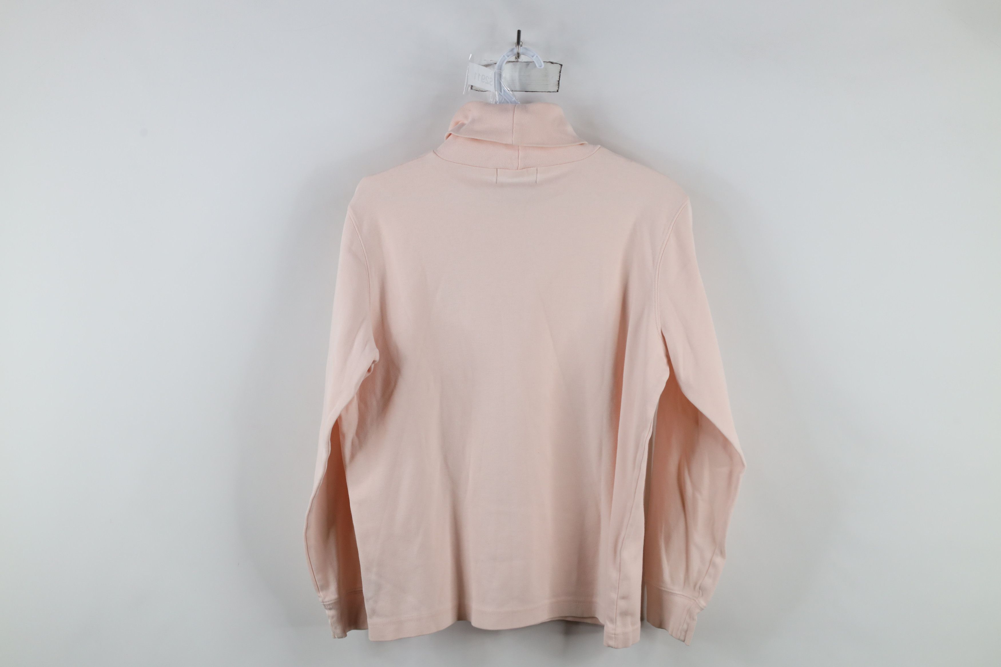 Ralph Lauren × Vintage Vintage 90s Ralph Lauren Ribbed Knit Turtleneck T-Shirt Pink Size M / US 6-8 / IT 42-44 - 9 Thumbnail