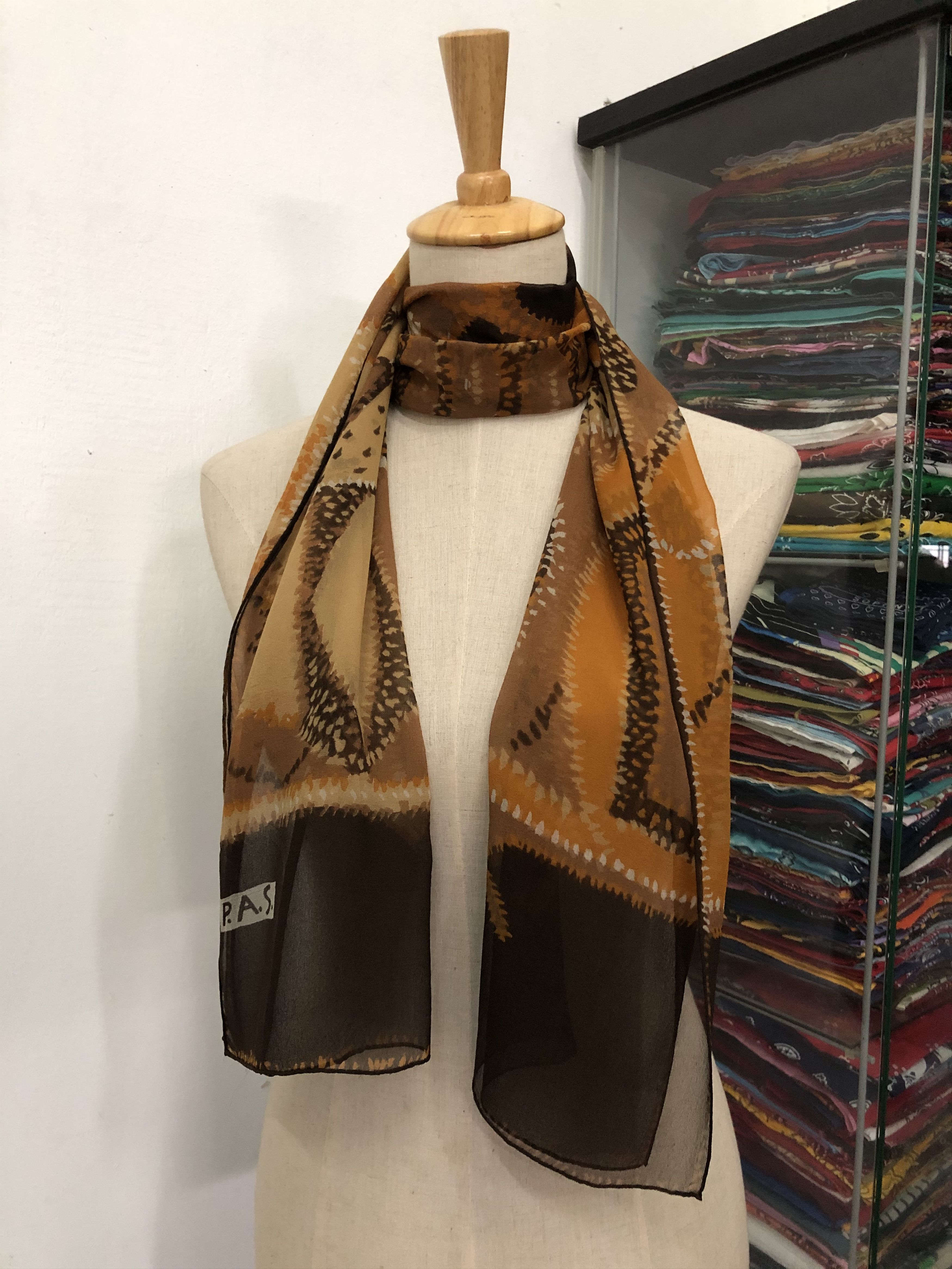 Vintage Vintage P.A.S. Silk Scarf Size ONE SIZE - 1 Thumbnail