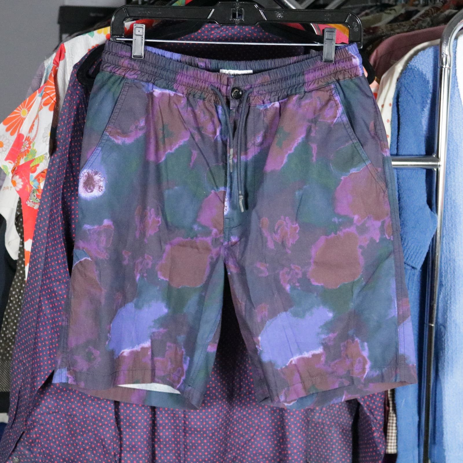image of Presidents President's Psycho Flower Rangi Popeline Shorts Medium in Purple, Men's (Size 32)