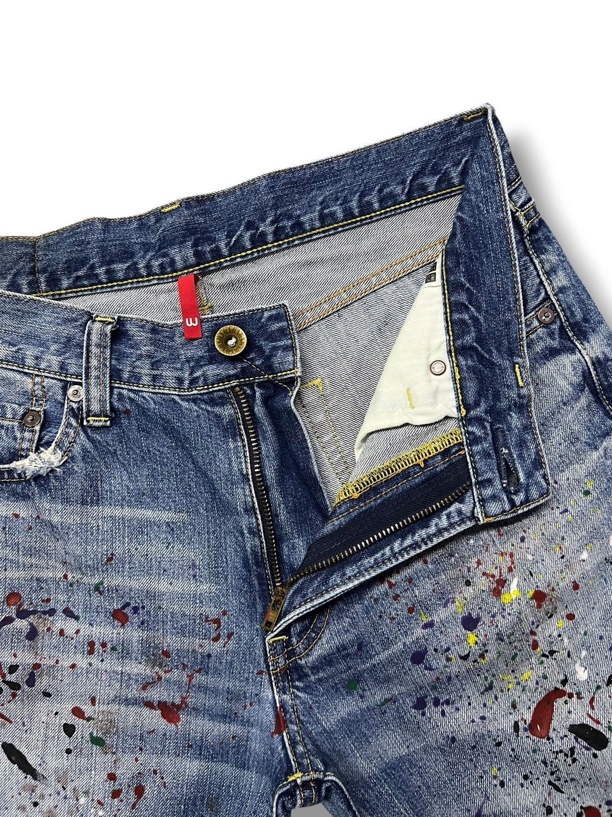 Uniqlo Vintage Uniqlo UJ S002 Japan - Paint Splatter, Faded Wash Size US 32 / EU 48 - 10 Thumbnail