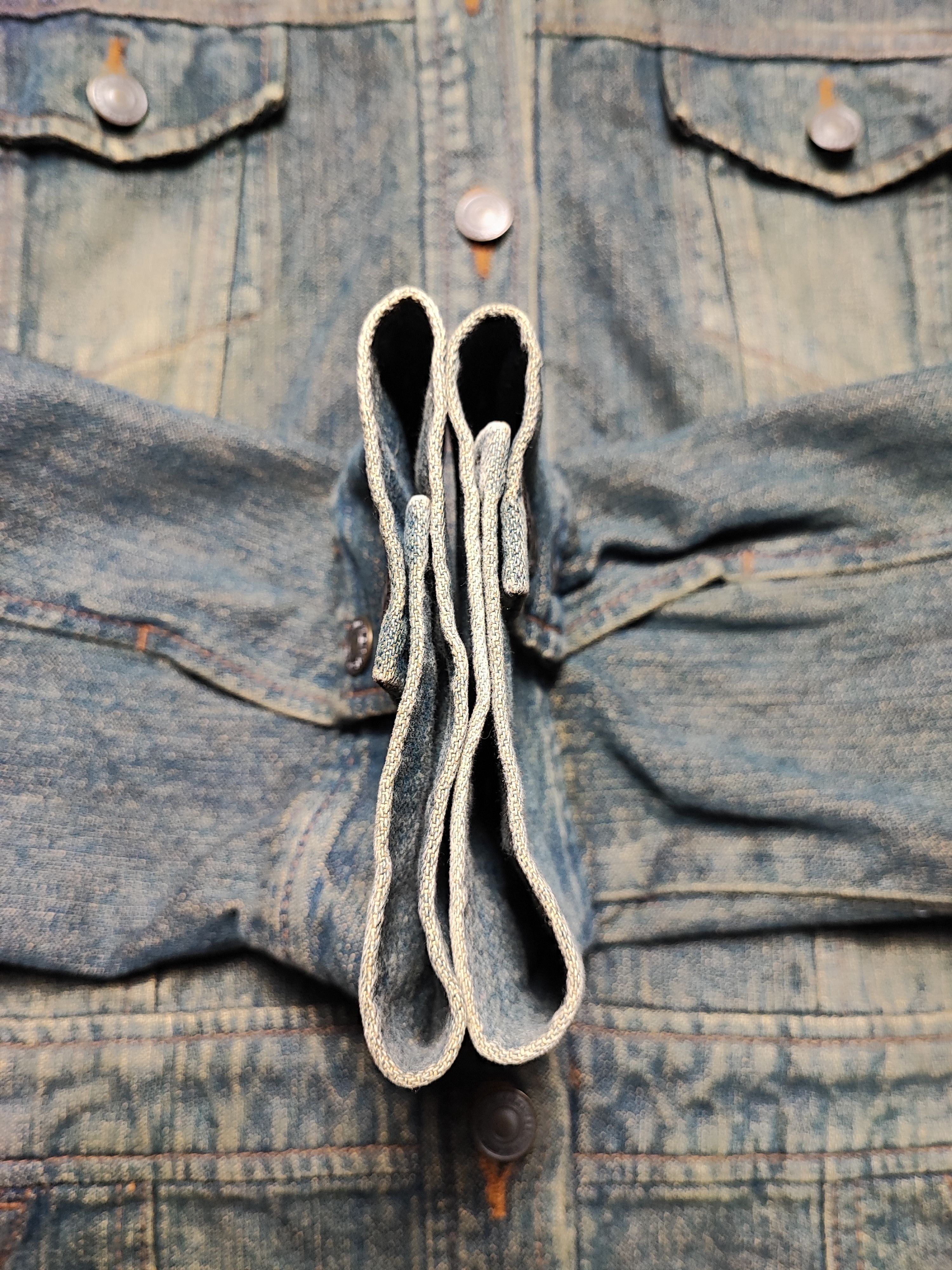 Number (N)ine Fur Denim Jacket by Back Rush Japan Edition Size US S / EU 44-46 / 1 - 7 Thumbnail