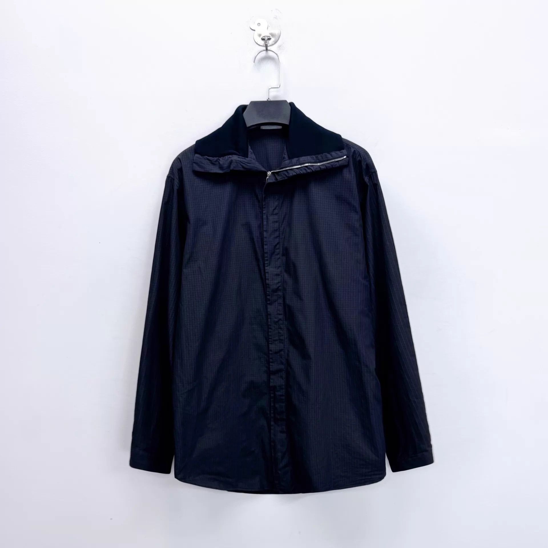Dior Dior black gray check zip stand collar unisex shirt jacket Size S / US 4 / IT 40 - 1 Thumbnail
