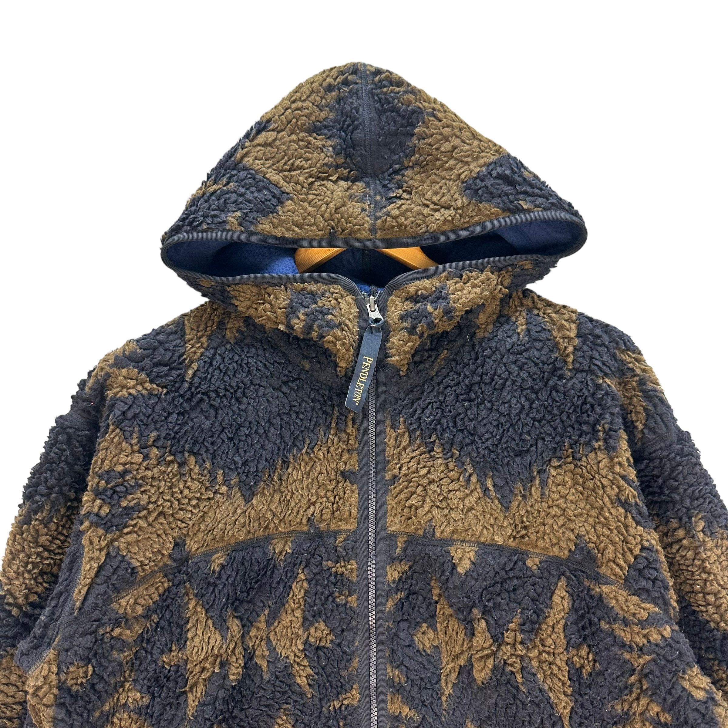 Pendleton PENDLETON NAVAJO DEEP PILE HOODIE FLEECE JACKET #8988-46 Size US L / EU 52-54 / 3 - 2 Thumbnail