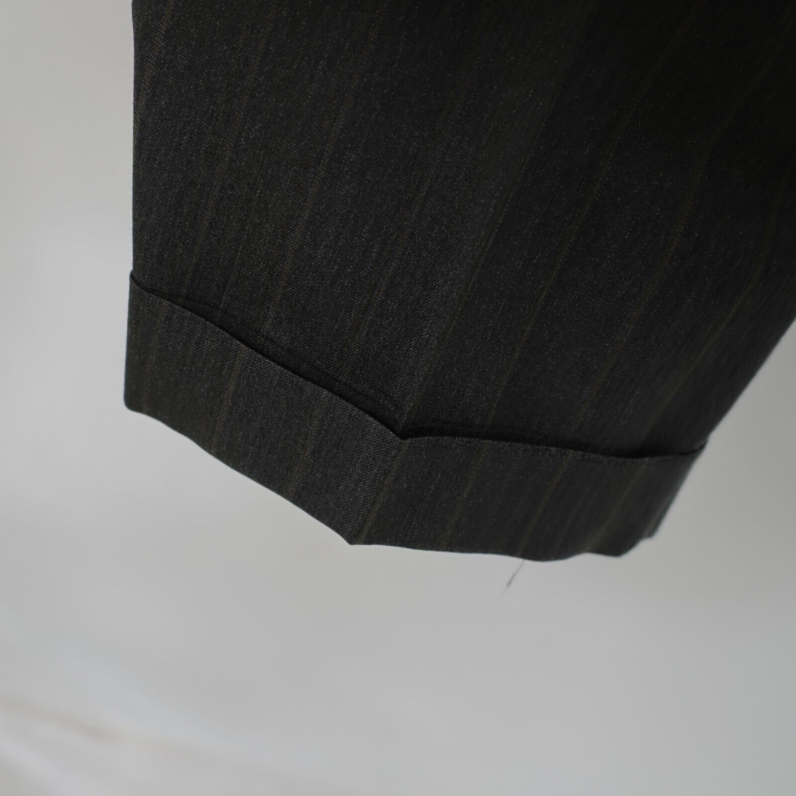 Yves Saint Laurent Yves Saint Laurent Wool Gray W/ Tan Stiped Double Breasted S Size 44L - 2 Thumbnail