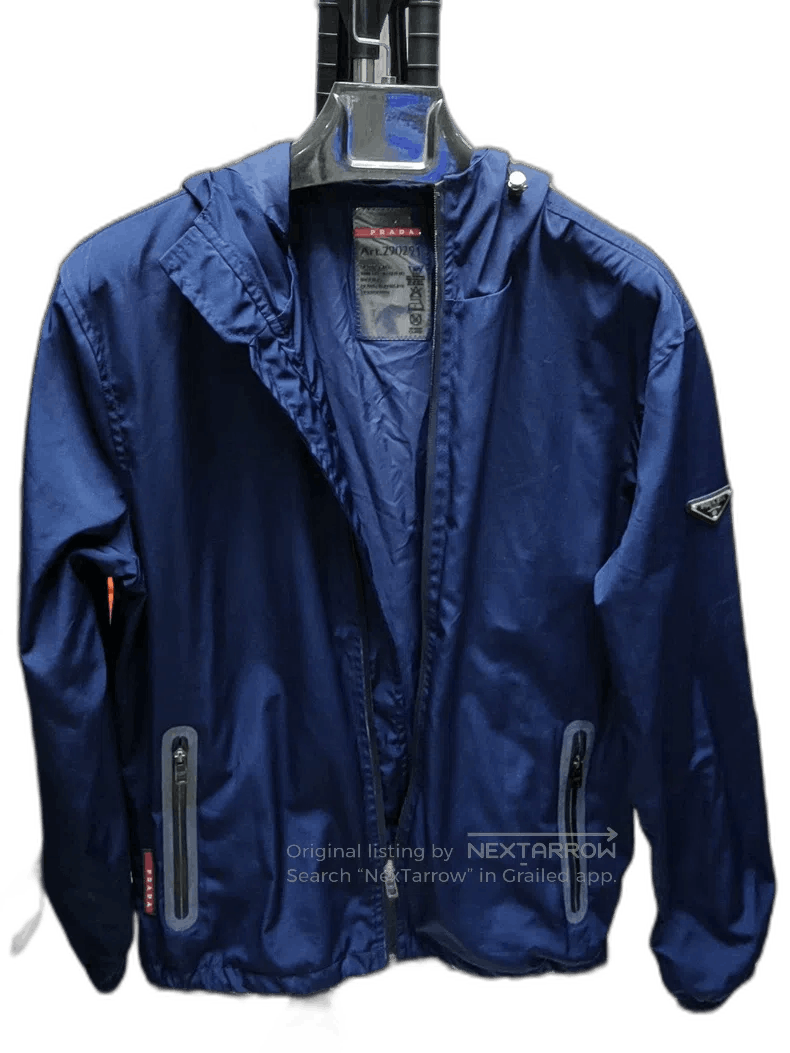Prada Prada Navy Hooded Jacket. Size US L / EU 52-54 / 3 - 1 Thumbnail