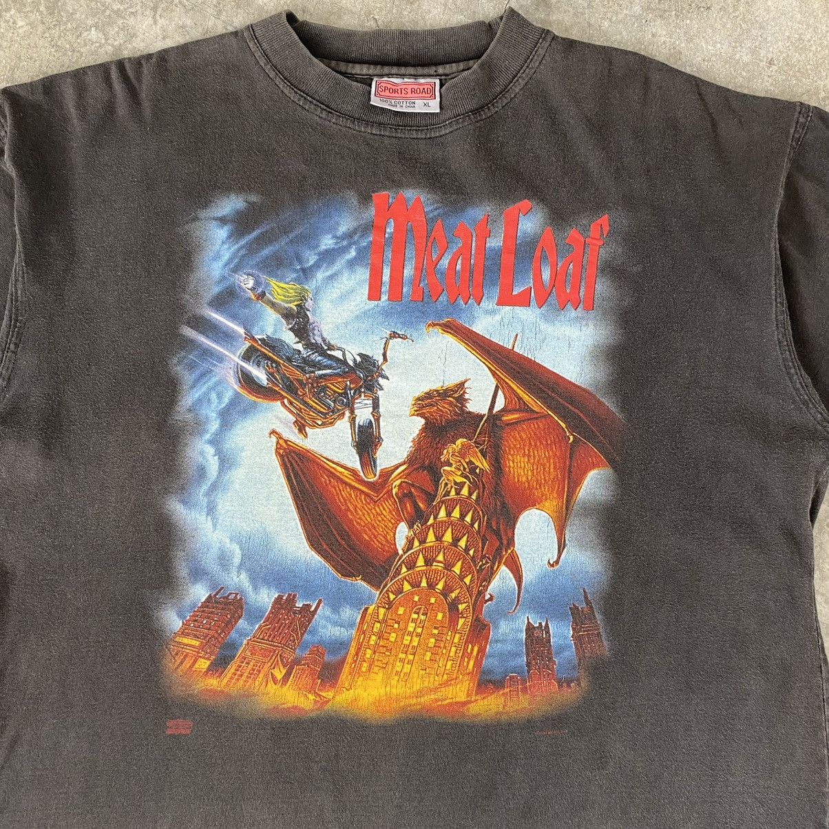 Band Tees Vintage 1993 Meat Loaf Tour Promo Sun Faded Tee Size US XL / EU 56 / 4 - 3 Thumbnail