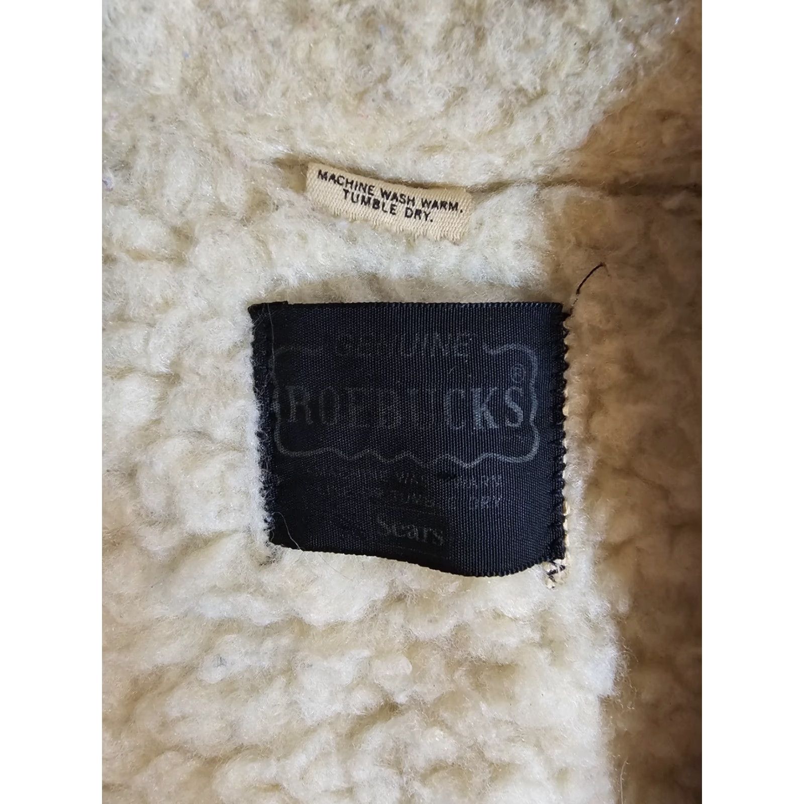 Sears VINTAGE Sears Roebucks Denim Sherpa Lined Chore Jacket Button Up Men's 46 R Blue Denim Jacket Western USA 80s Mens Size US S / EU 44-46 / 1 - 4 Thumbnail