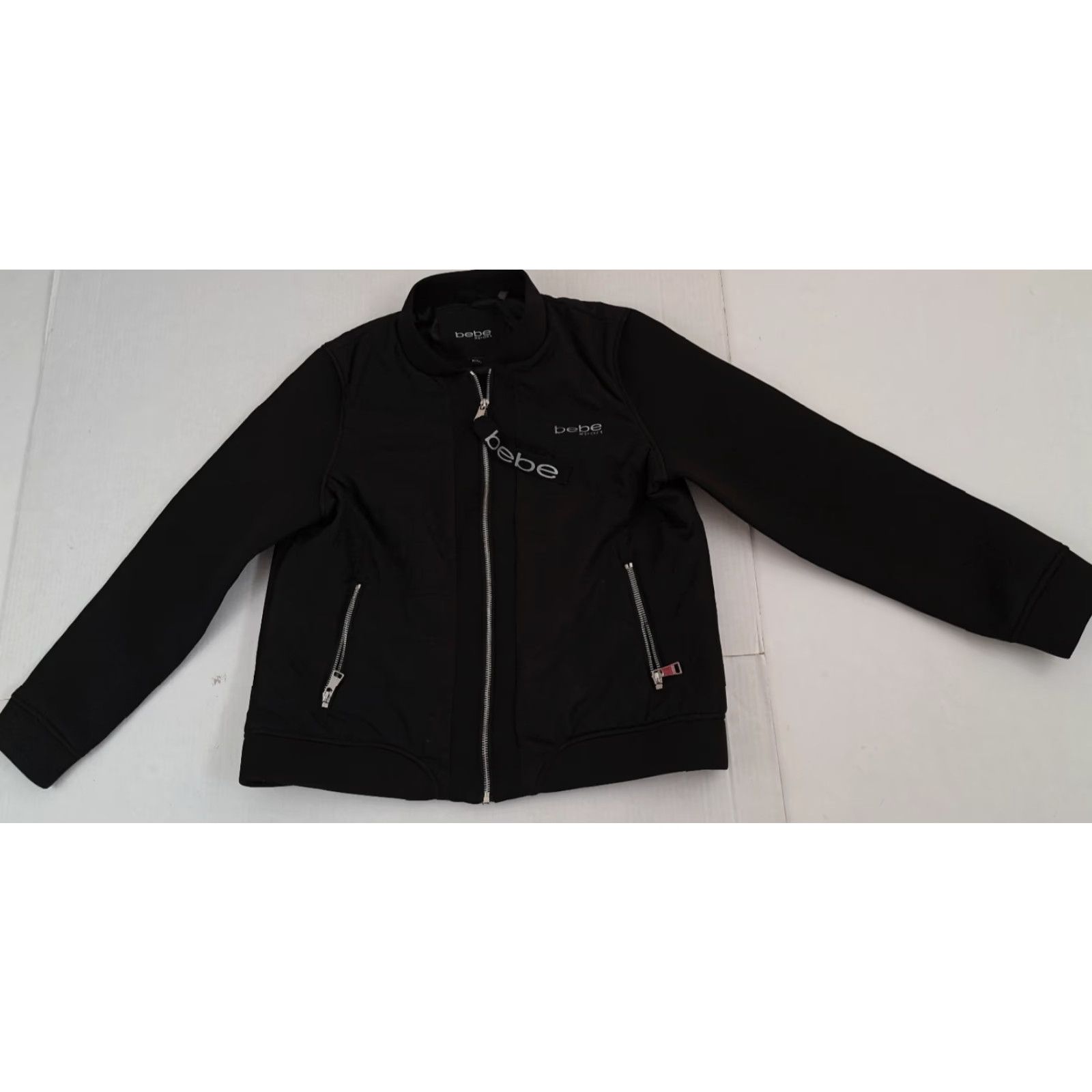 Bebe VINTAGE Bebe Sport Woman Full Zip Pockets Track Jacket Black XL Size XL / US 12-14 / IT 48-50 - 2 Thumbnail