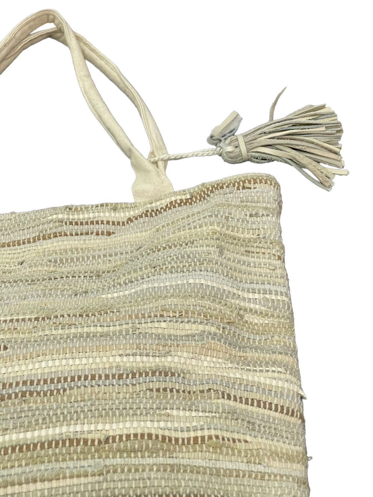 Genuine Leather Woven Leather Handcraft Handmade Japan Tote Bag 3🟩 Size ONE SIZE - 14 Thumbnail