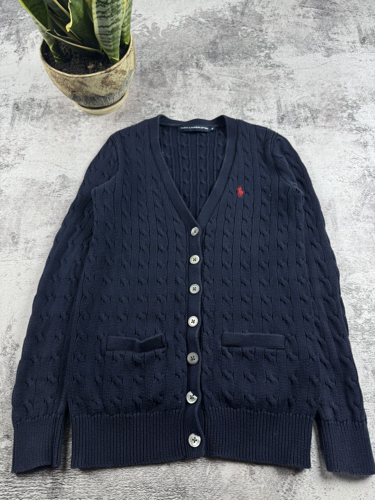 Ralph Lauren Sport Ralph Lauren Sport Women Cable Knited Sweater Button Cardigan Size M / US 6-8 / IT 42-44 - 7 Thumbnail