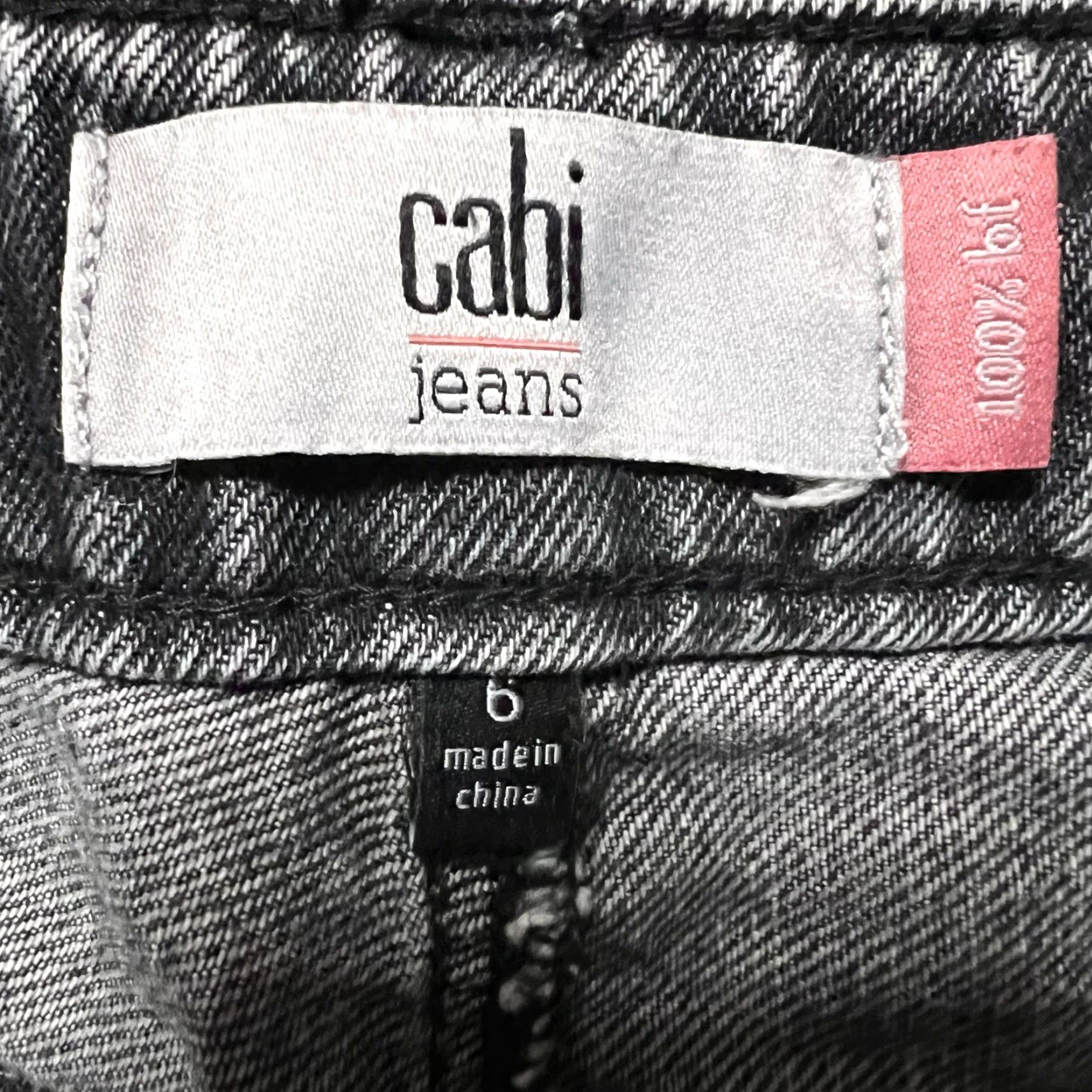 Vintage CAbi Jeans Womens 6 Boyfriend 33x28 Faded Black Gray Smoke Wash Mid Rise Womens Size 28" / US 6 / IT 42 - 5 Thumbnail