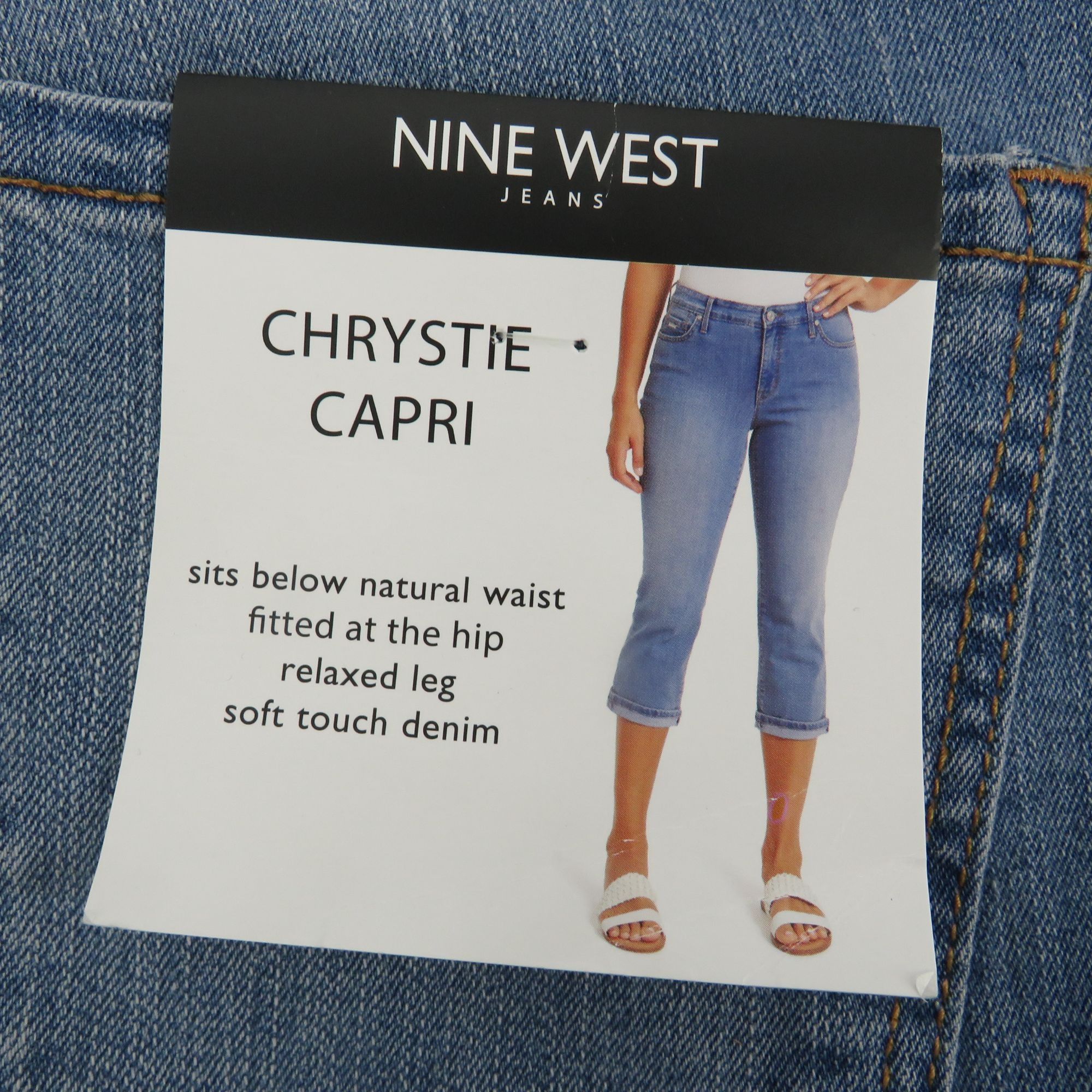 Nine West Nine West Chrystie Capri Jeans Relaxed Fit Women's Size 6 NW Size 28" / US 6 / IT 42 - 3 Thumbnail