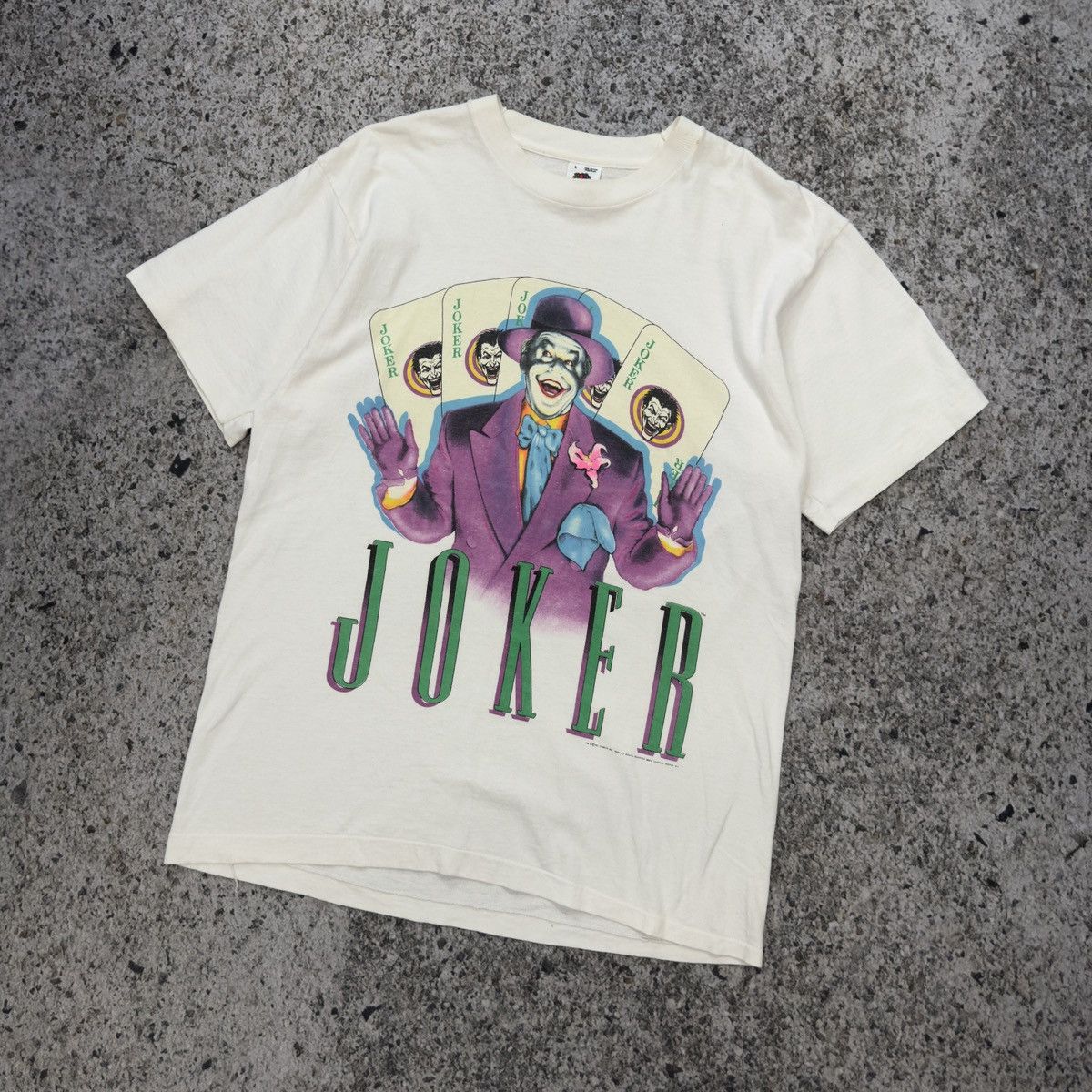 Vintage 1989 The Joker Batman Jack Nicholson Tee Size US L / EU 52-54 / 3 - 6 Thumbnail