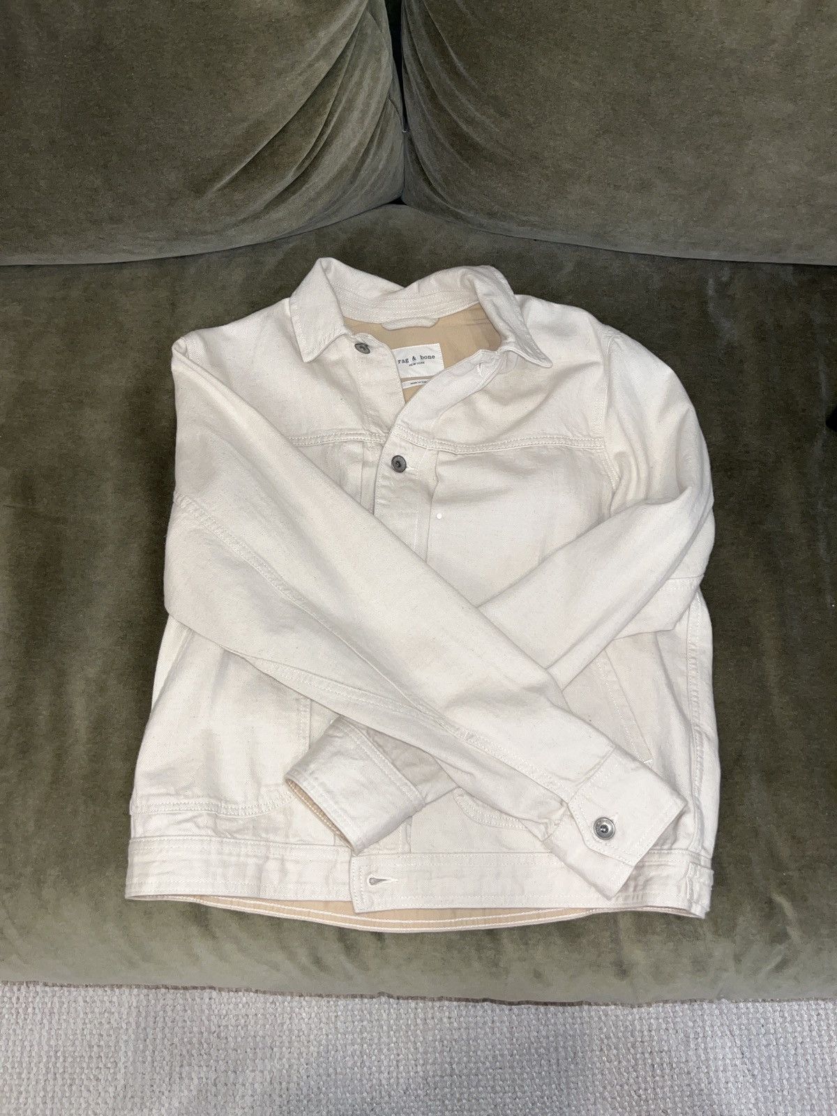 Rag & Bone Hemp Blend Broken Twill Shop Jacket (Medium) Size US M / EU 48-50 / 2 - 3 Thumbnail