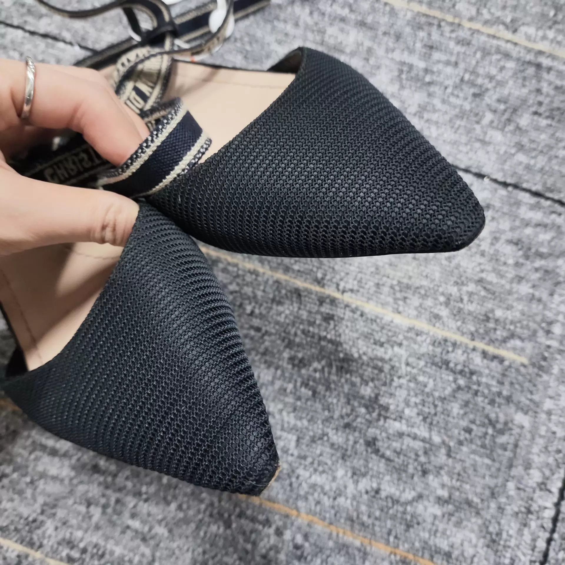 Dior Dior Black Minimalist Women's Flats Size US 5.5 / IT 35.5 - 2 Thumbnail