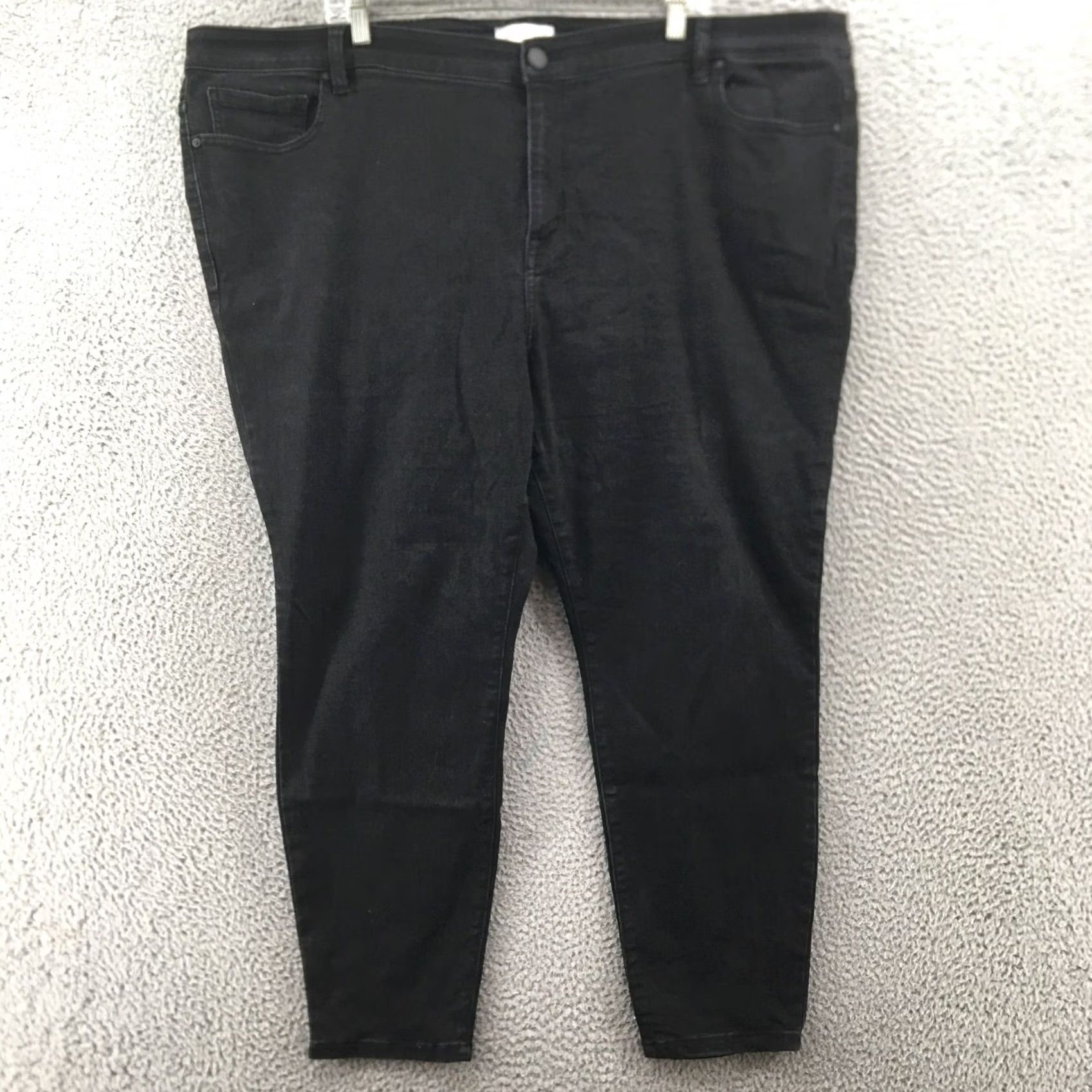 Vintage Lane Bryant Skinny Jeans Womens 26 Black Denim High Rise Zip Fly Jeans Womens 26 Black Size 26" / US 2 / IT 38 - 2 Thumbnail