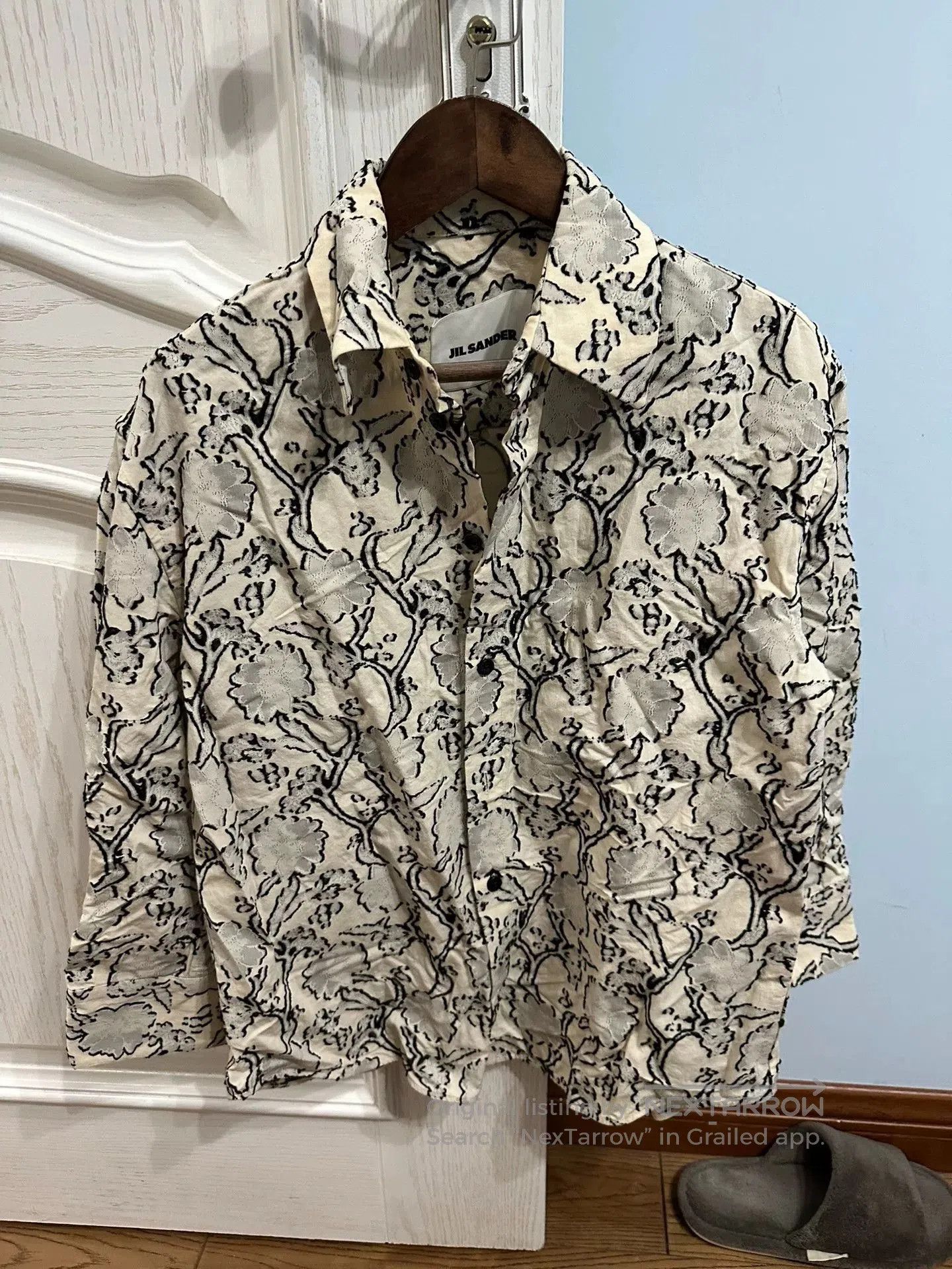 Jil Sander Jil Sander Floral Pattern Short Shirt. Size M / US 6-8 / IT 42-44 - 2 Thumbnail