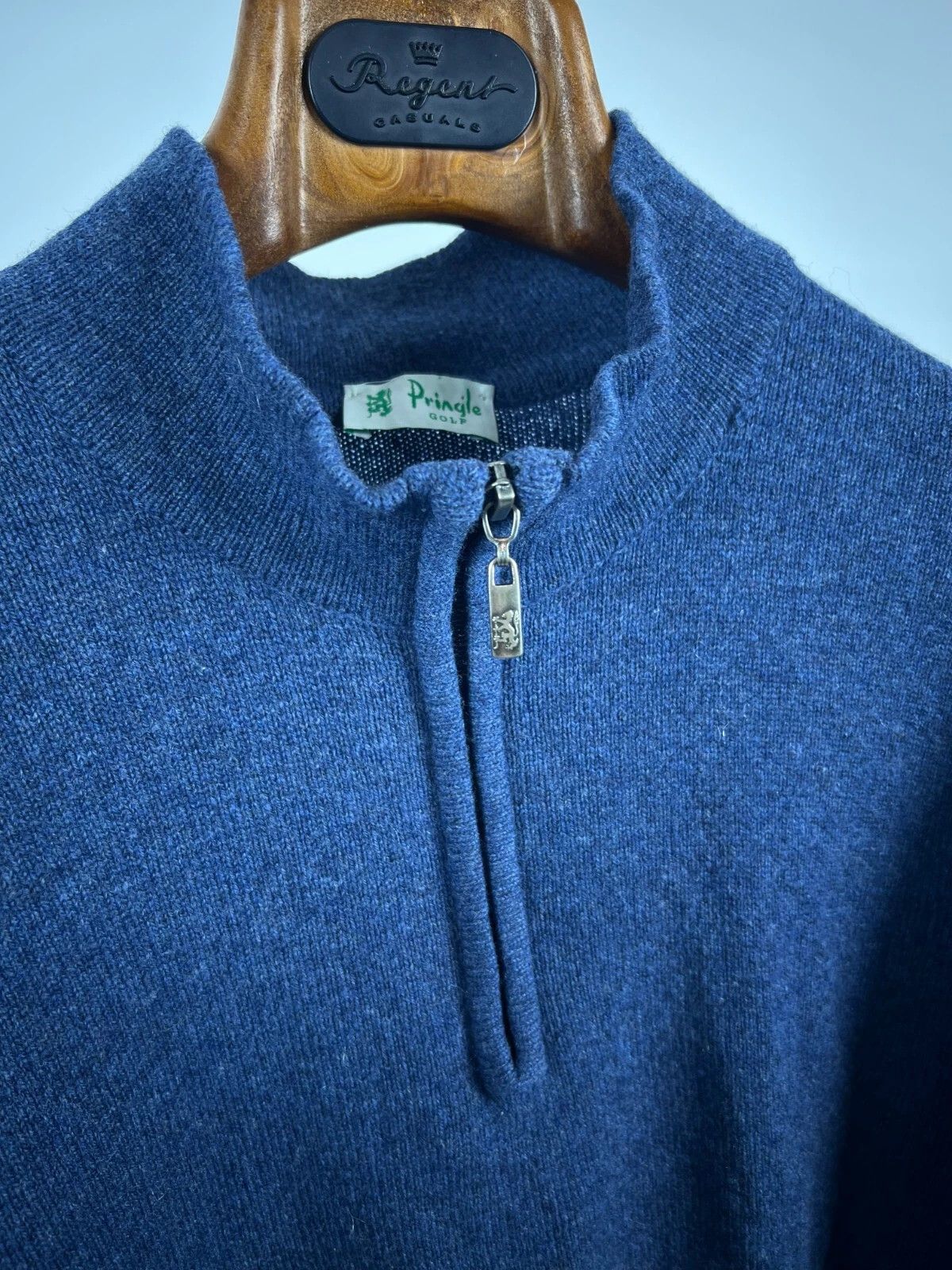 Pringle Of Scotland Pringle Of Scotland Golf Men's Navy Blue 1/4 Zip Sweater XXL Size US XXL / EU 58 / 5 - 8 Thumbnail