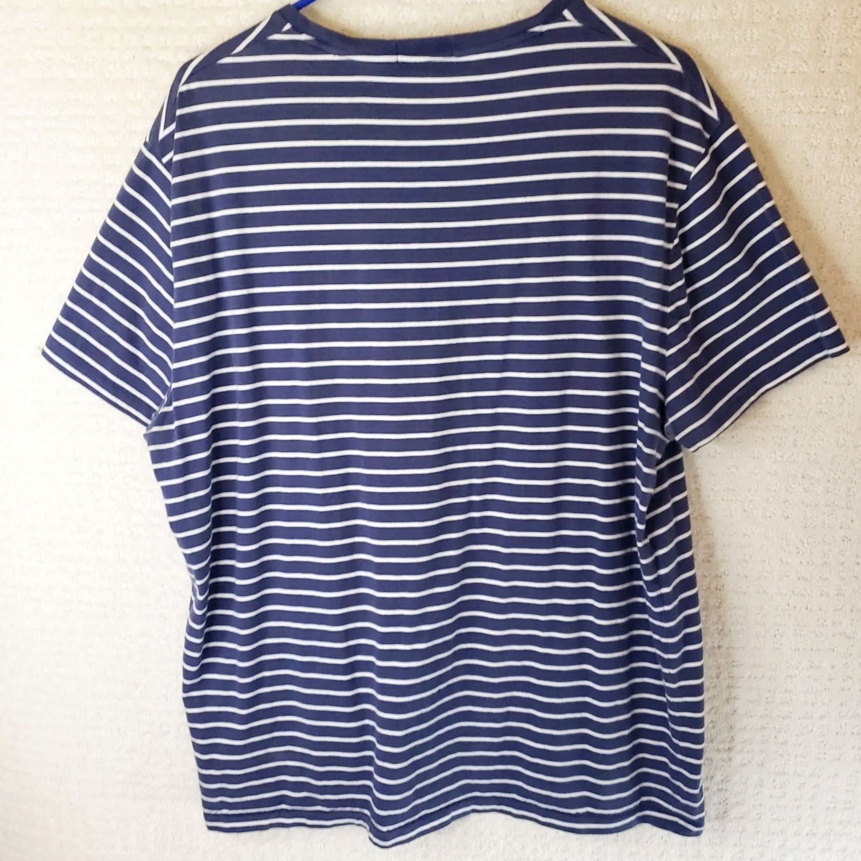 Polo Ralph Lauren Polo Ralph Lauren Shirt Men XL Blue Striped Slim Fit Crew Neck T-Shirt Jersey Cotton Short Sleeve Size US XL / EU 56 / 4 - 6 Thumbnail