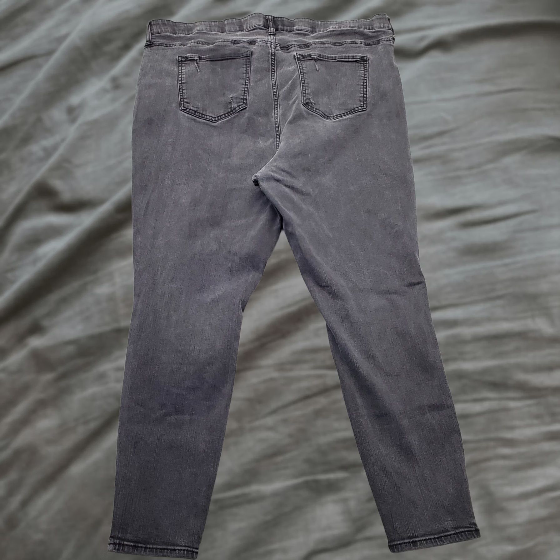 Torrid Torrid Jeans Womens Size 22 Black Denim Premium Stretch Distressed Comfort Skinny Jeans Size 40" / US 18 - 1 Thumbnail