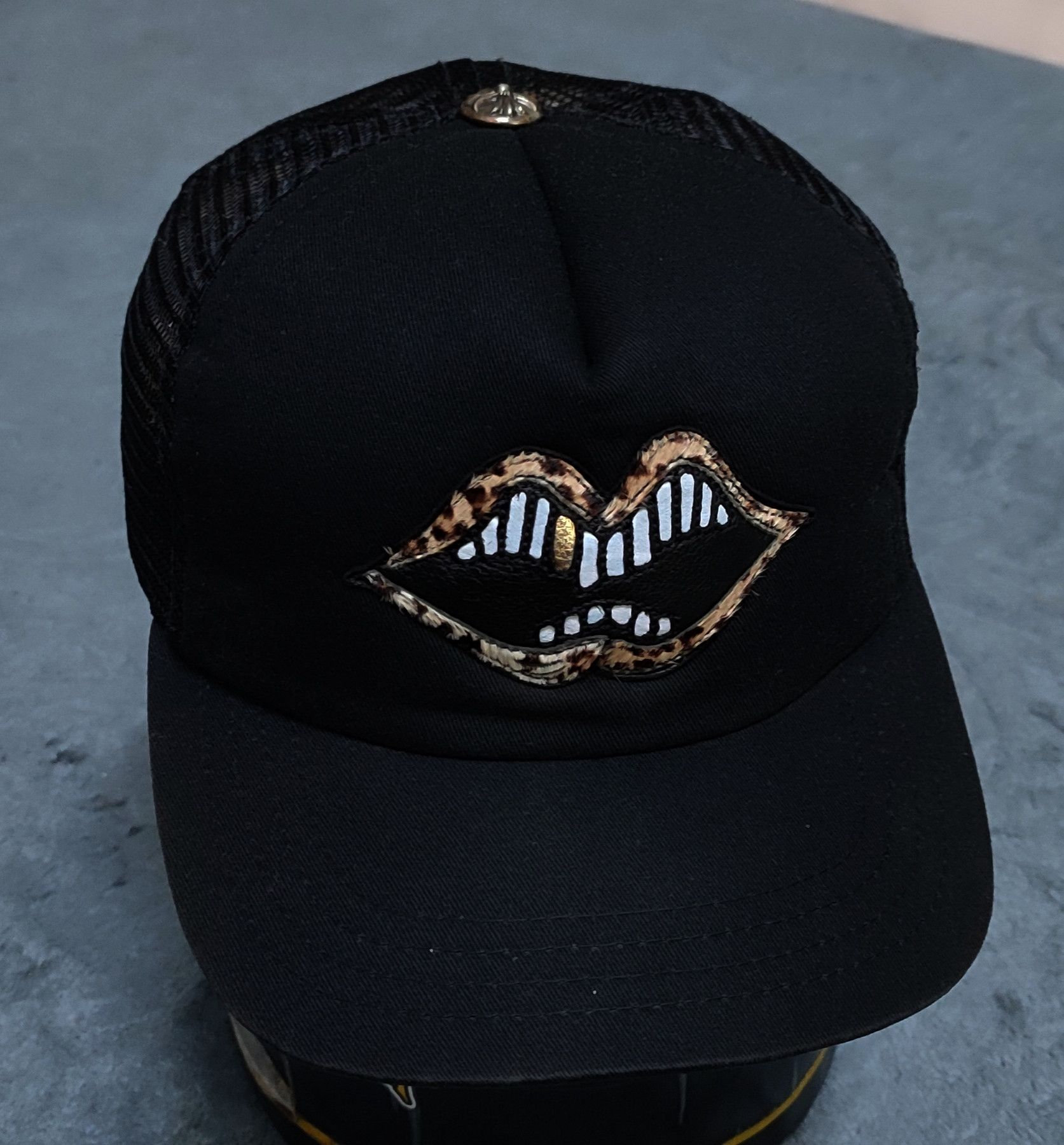 Chrome Hearts Chrome Hearts Matty Boy Leopard Chomper Lip Hat | Grailed