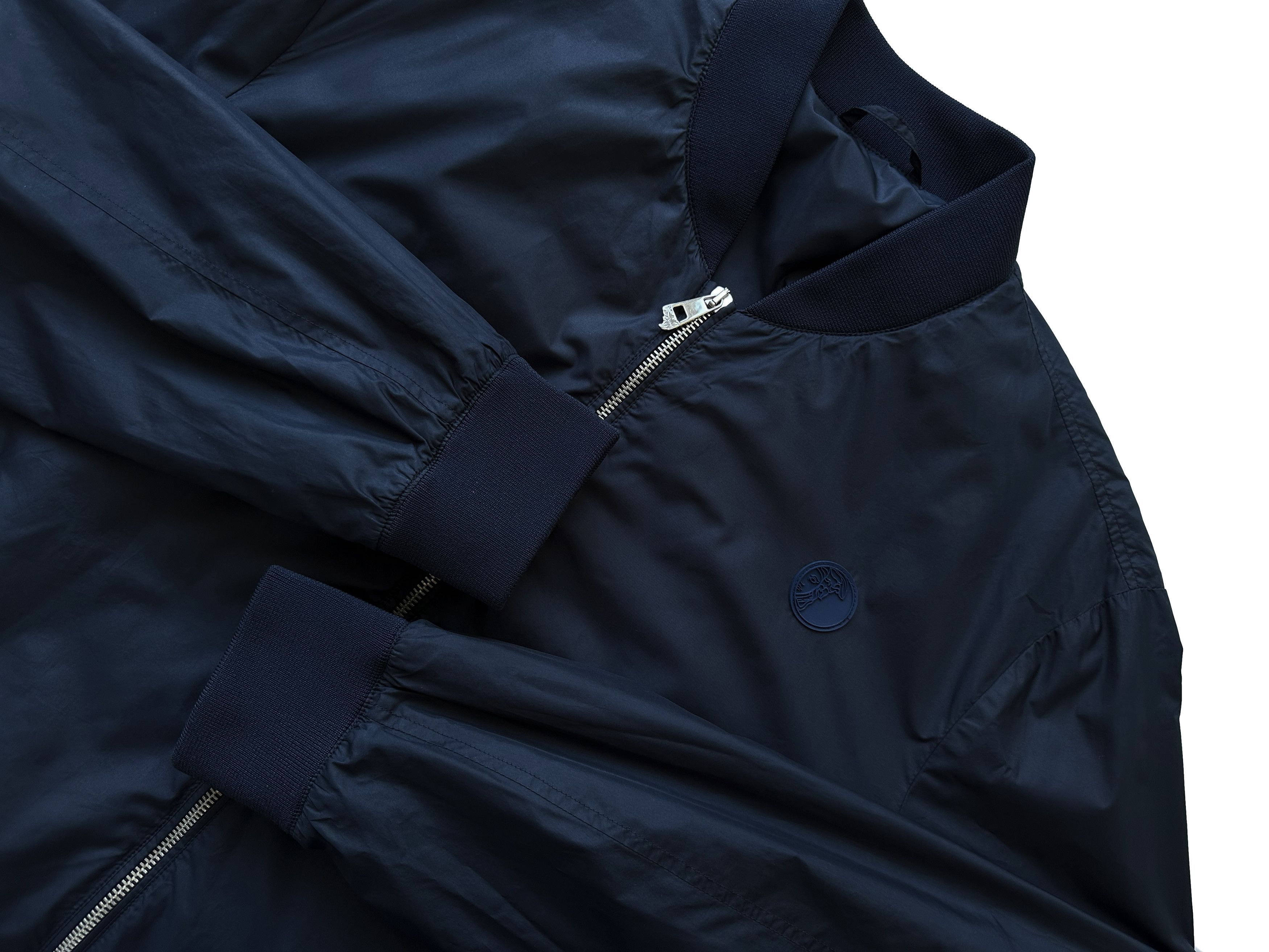 Versace Versace Collection Navy nylon bomber jacket Size US L / EU 52-54 / 3 - 6 Thumbnail