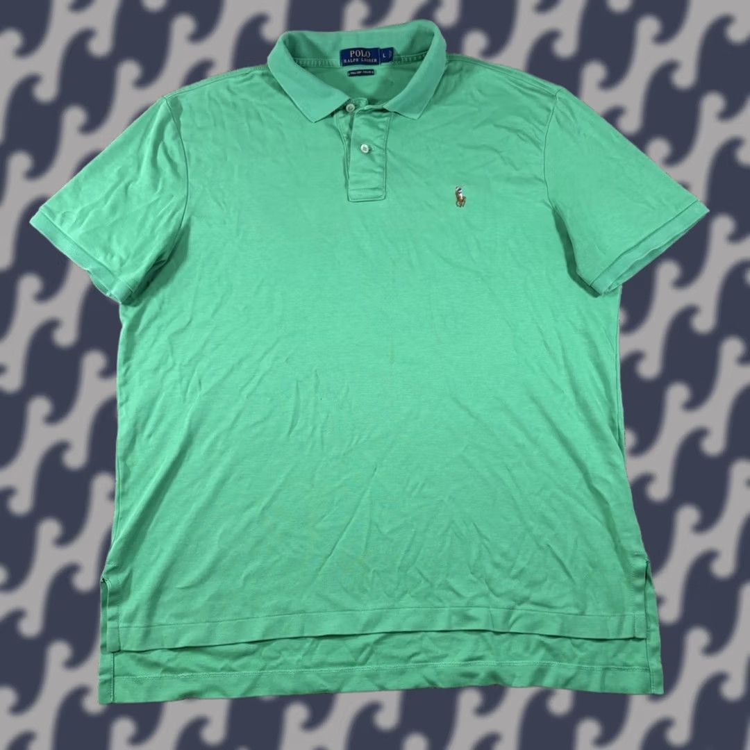 Polo Ralph Lauren Polo Ralph Lauren Men's Green Short Sleeve Shirt Pima Soft Touch Size Large Size US L / EU 52-54 / 3 - 1 Thumbnail