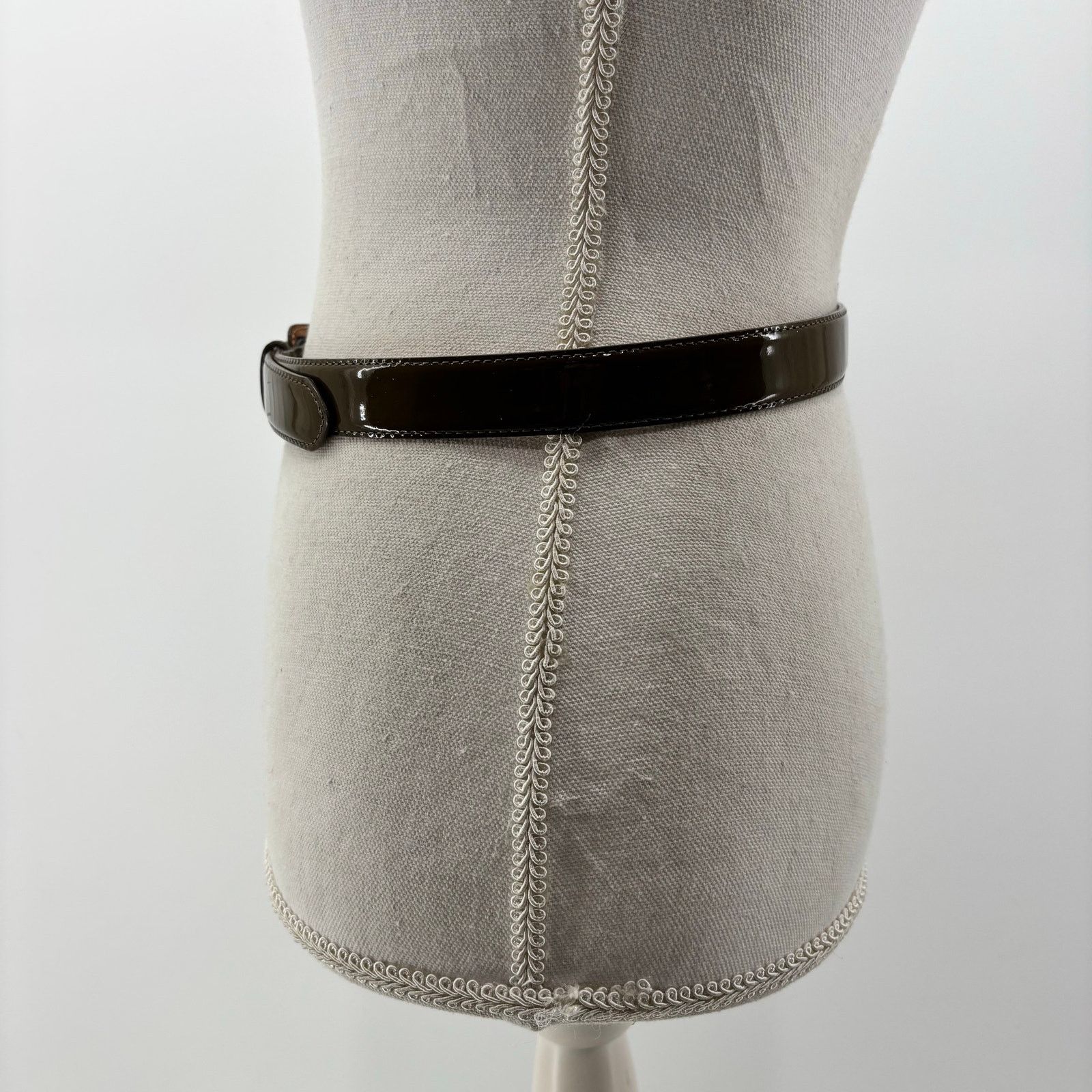 Other Talbots Womens Size Small Patent Leather Brown Belt Career Size 28 - 4 Thumbnail