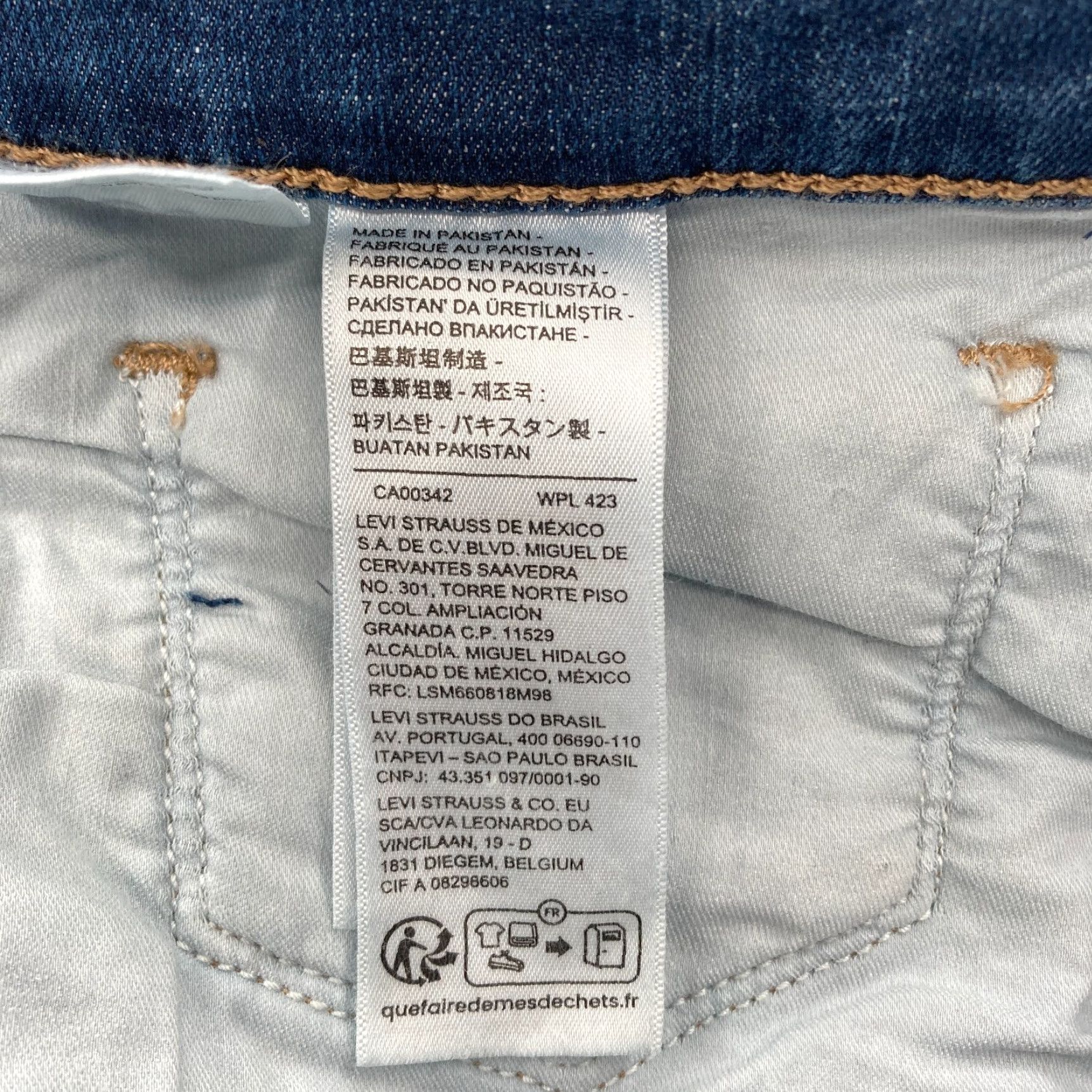 Levi's Levi's 311 Shaping Skinny Jeans Women's 34 Medium Wash Blue Stretch Denim Pants Jeans Size 24" / US 00 / IT 34 - 7 Thumbnail