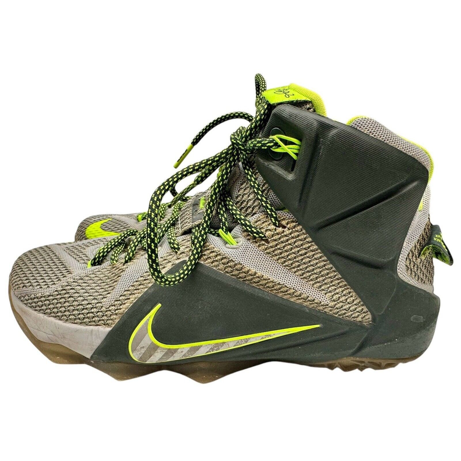 Nike Nike LeBron 12 'Dunkman Wolf Grey Black Electric Green US 9 Size US 9 / EU 42 - 5 Thumbnail
