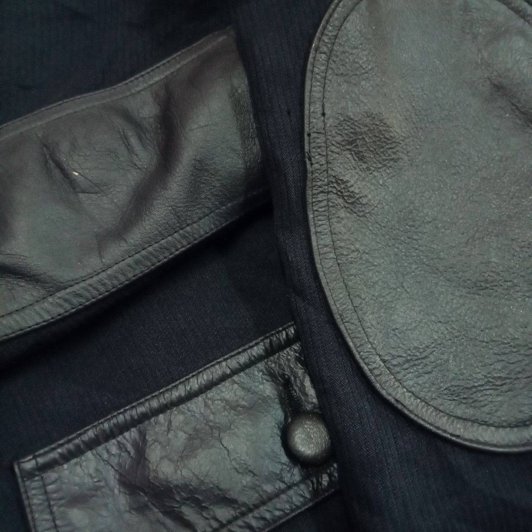 Japanese Brand × Vintage 90s Suntory Boss Coffee Jacket Leather Pad (F401) Size US XL / EU 56 / 4 - 9 Thumbnail