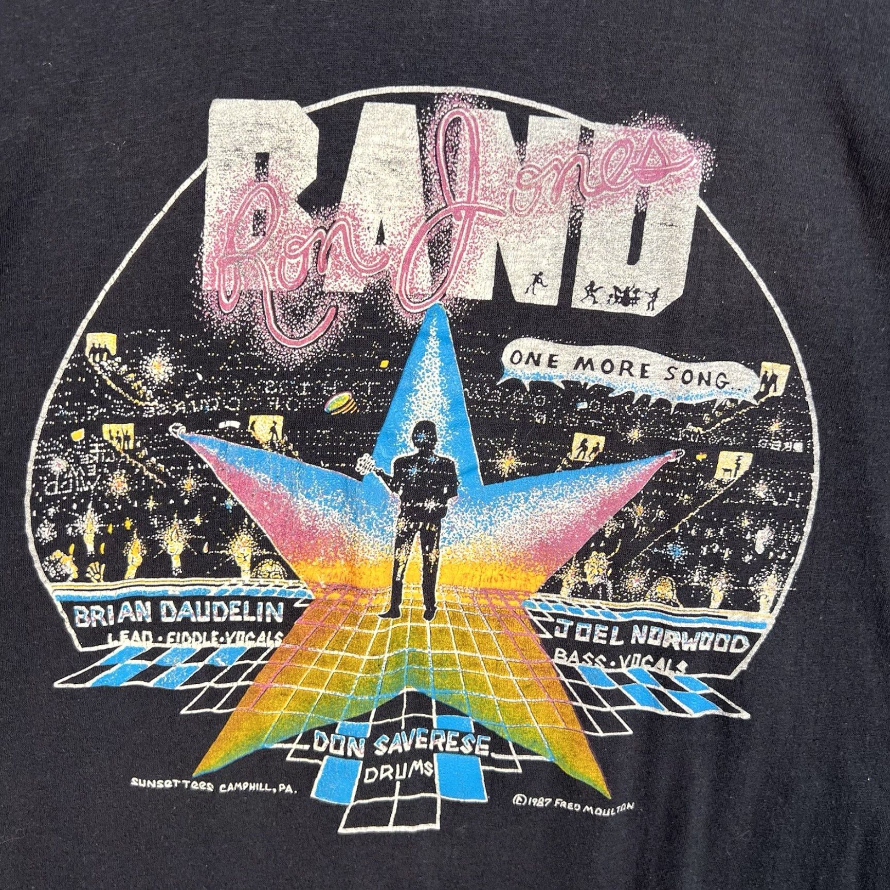 Vintage VINTAGE Ron Jones Band Tour Promo T Shirt Adult Mens Medium Black USA Made Mens Size US M / EU 48-50 / 2 - 4 Thumbnail