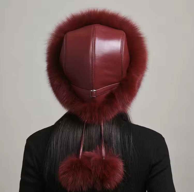 Japanese Brand Aesthetic Fox Fur Hat Unisex Size ONE SIZE - 2 Thumbnail