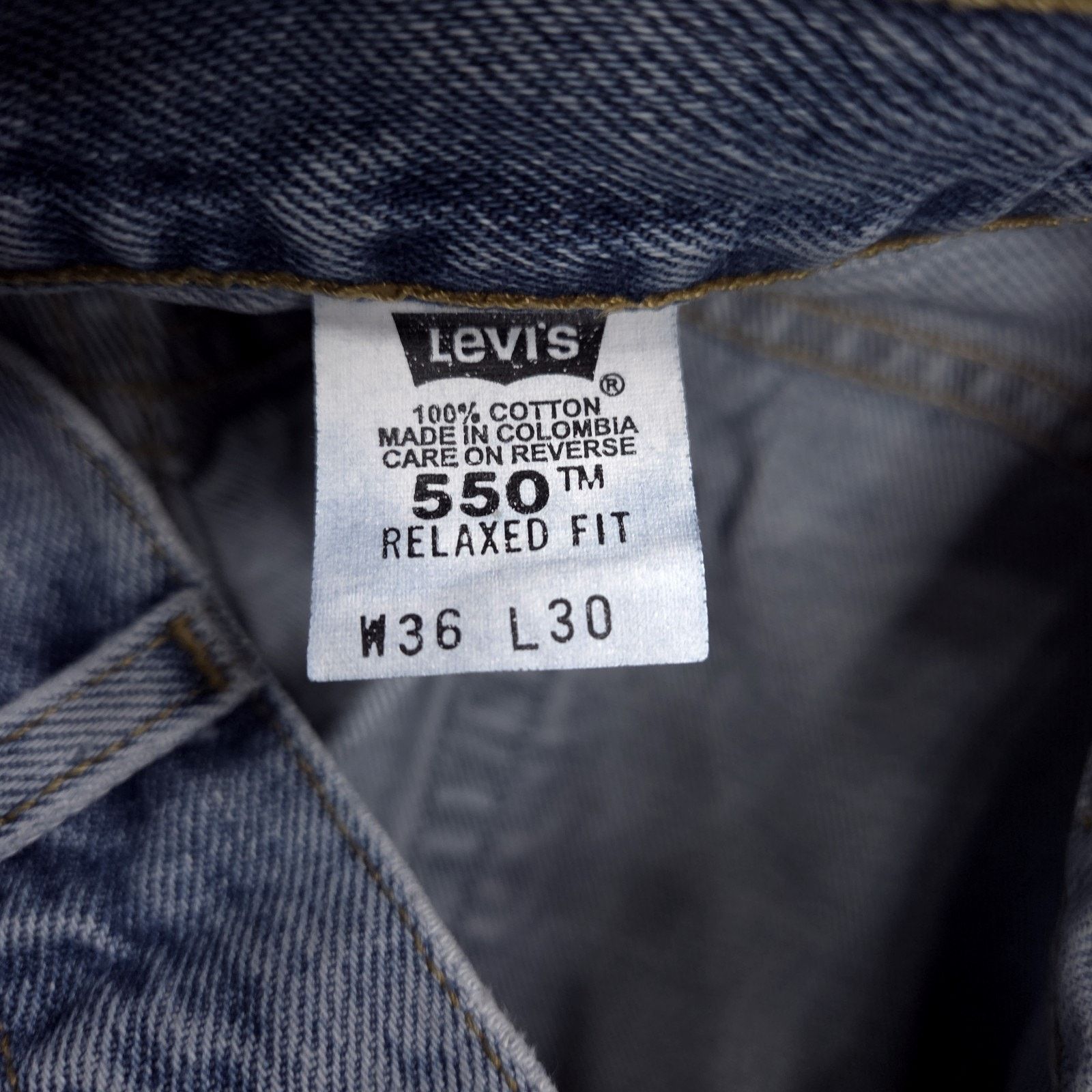 Levi's Vintage Levis 550 Relaxed Fit Jeans Mens 36x30 Blue Baggy Size US 36 / EU 52 - 3 Thumbnail