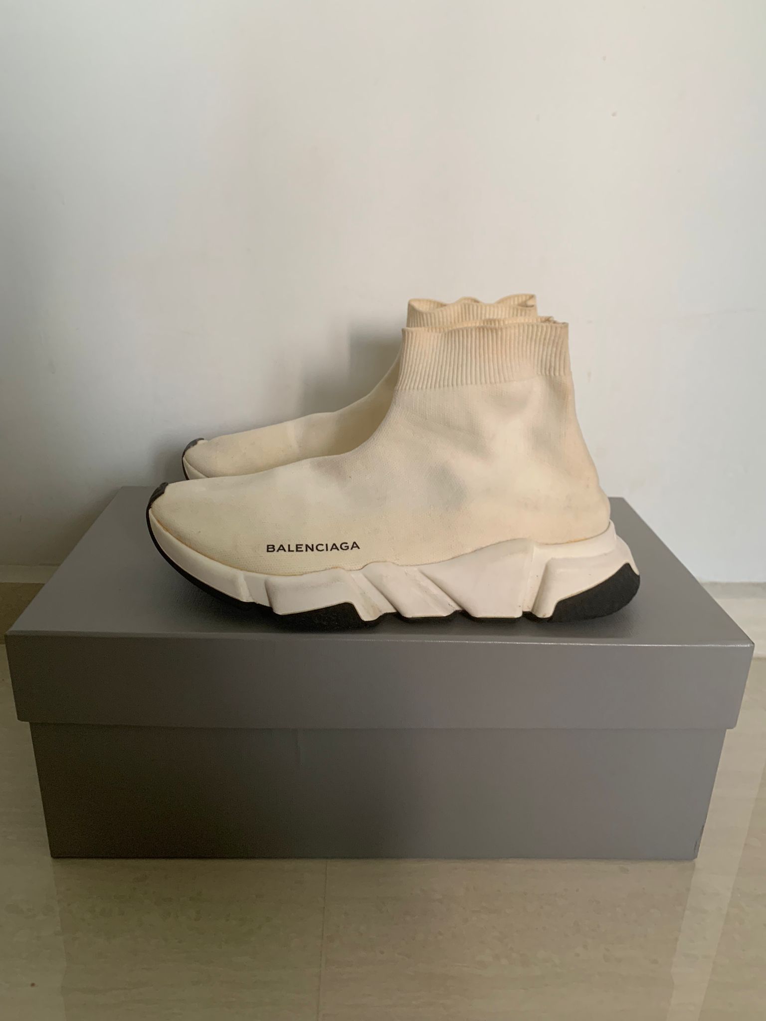 Balenciaga Balenciaga Speed Sneaker Beige Size US 7 / EU 40 - 3 Thumbnail
