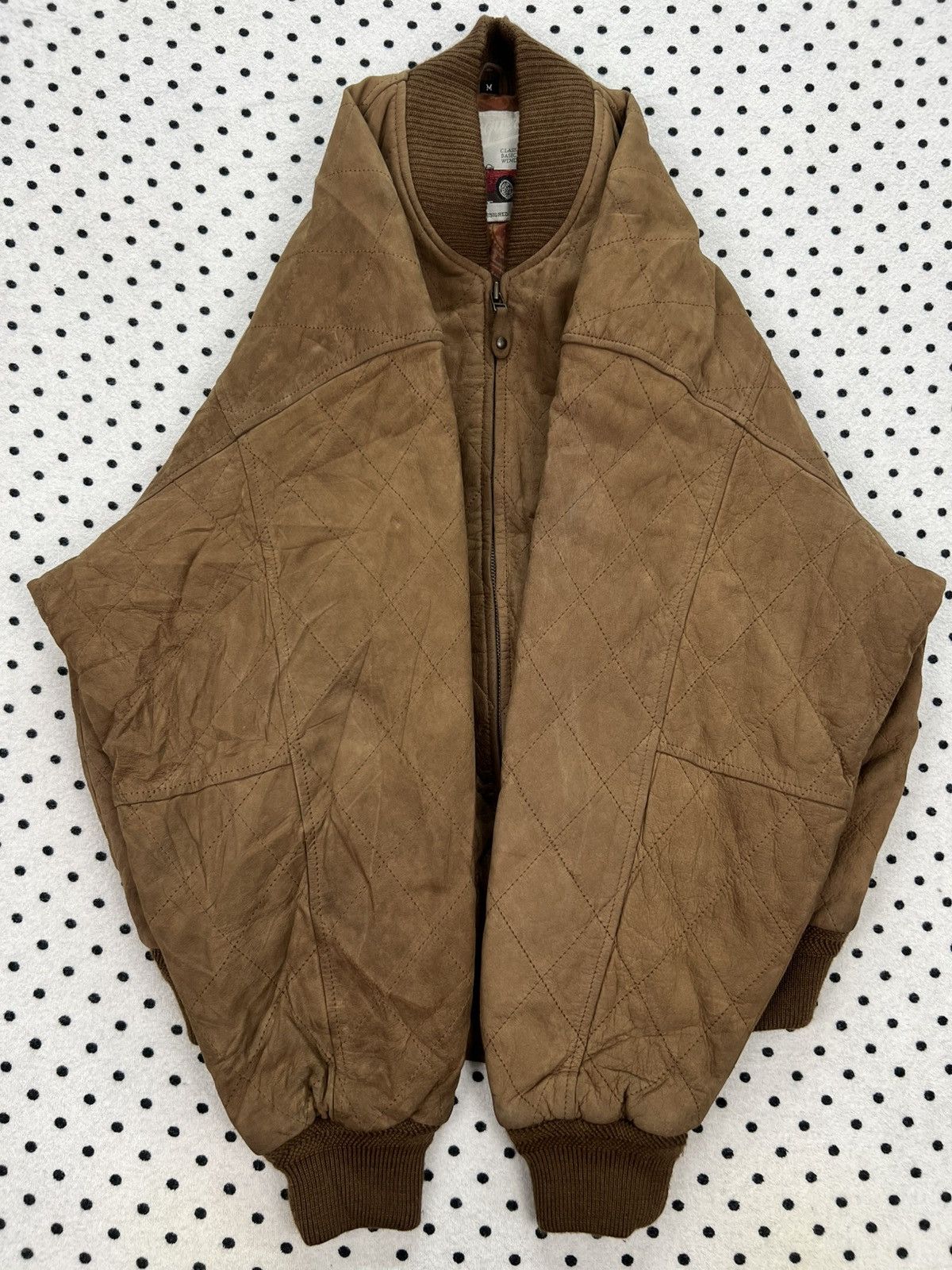 Genuine Leather Vintage Awurquerque Diamond Quilted Cowhide Bomber Jacket Size US S / EU 44-46 / 1 - 5 Thumbnail