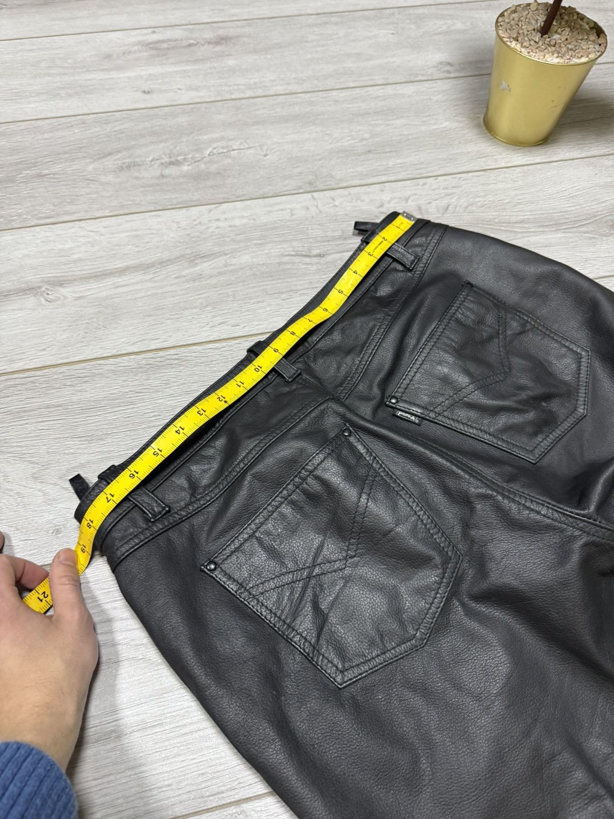 Vintage Polo racing vintage leather pants straight 36 size Size US 36 / EU 52 - 12 Thumbnail