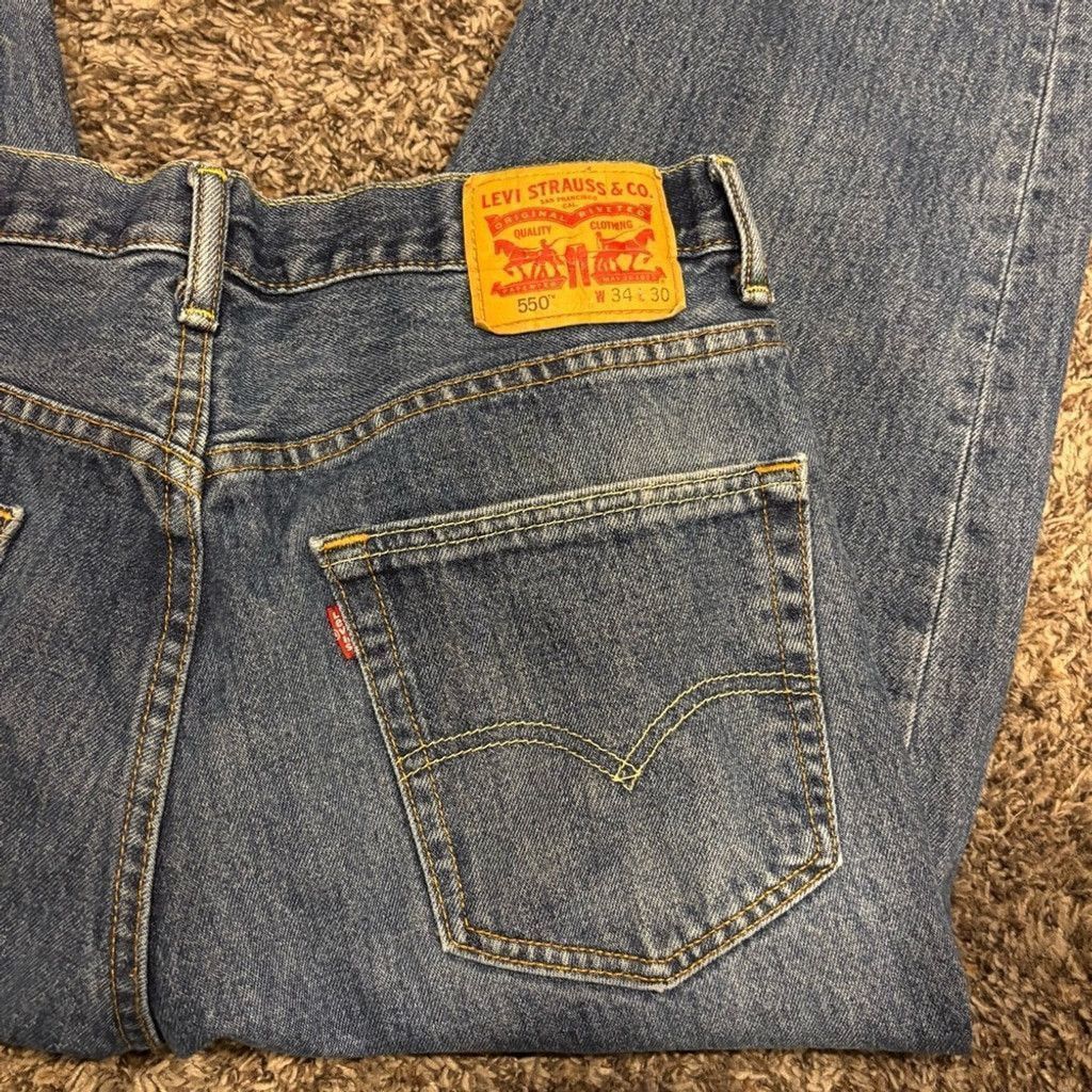 Levi's Levi's Men's 550 Relaxed Blue Jeans Size US 34 / EU 50 - 3 Thumbnail